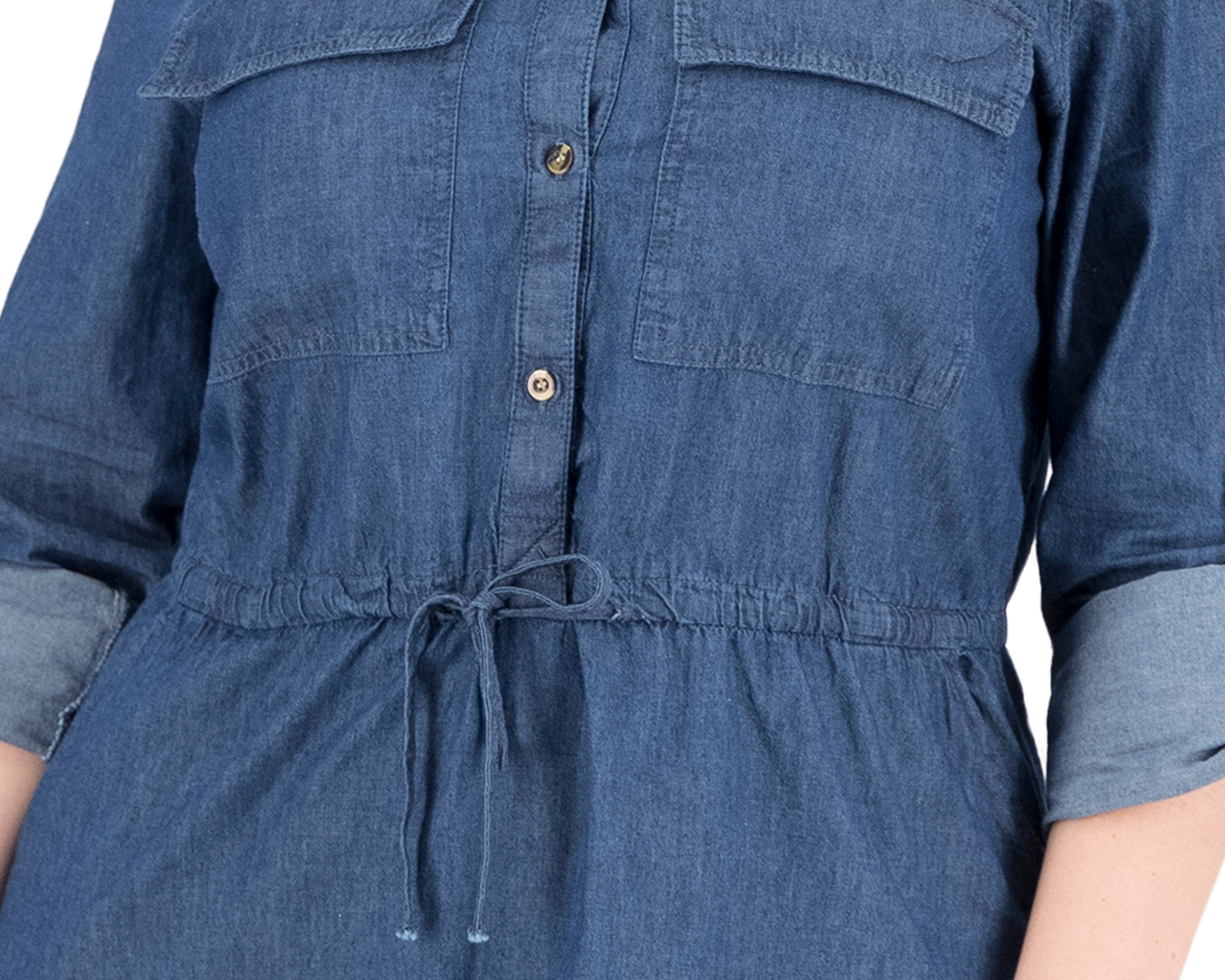 Foto 5 pulgar | Foto 4 | Vestido Spiral Casual con Botones