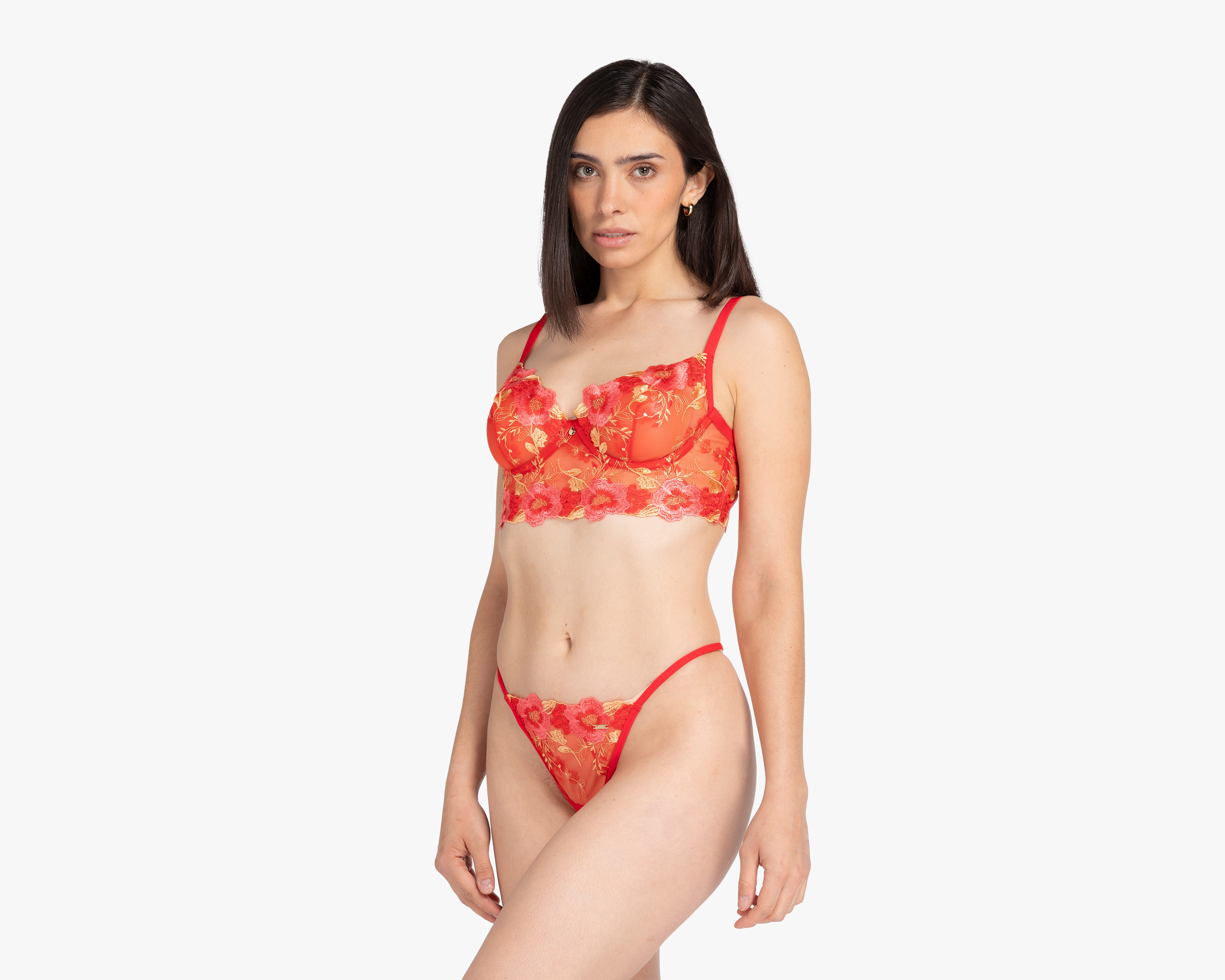 Coordinado de Encaje Jennifer Lopez Copa Completa para Mujer 2 Pack