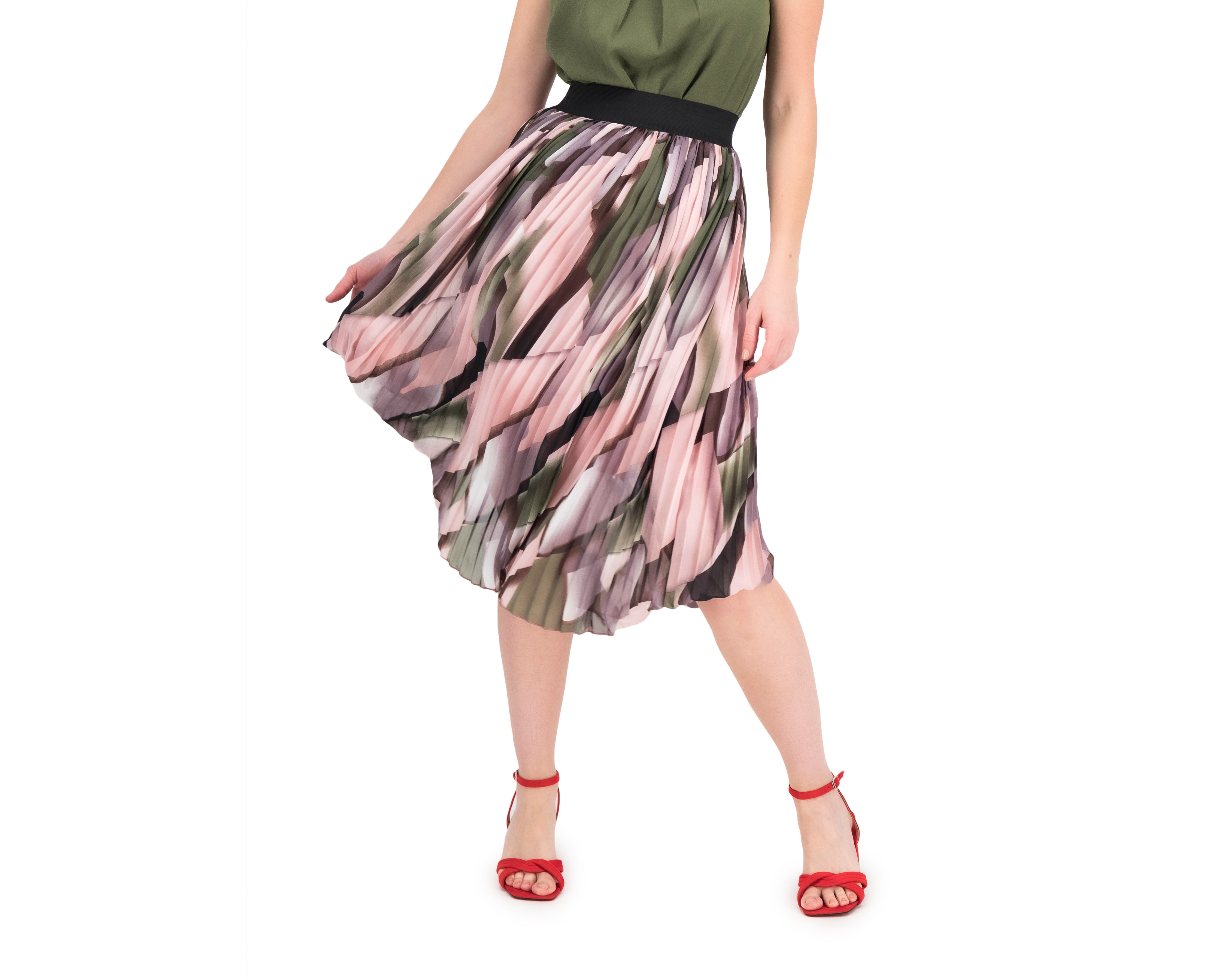 Falda Midi Sahara Plisada