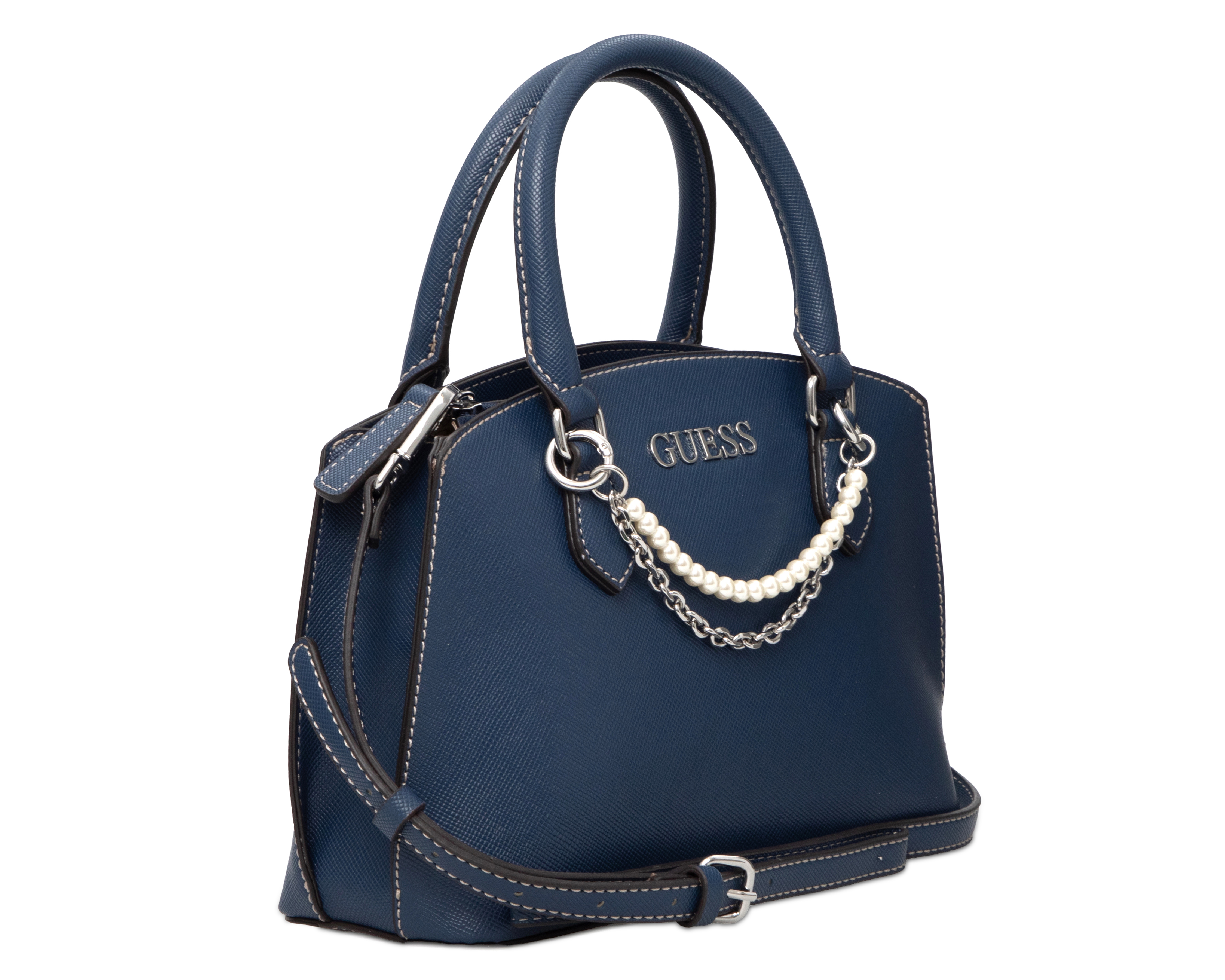 Foto 3 pulgar | Foto 2 | Bolsa de Mano Guess Jeanine Satchel con Cadena