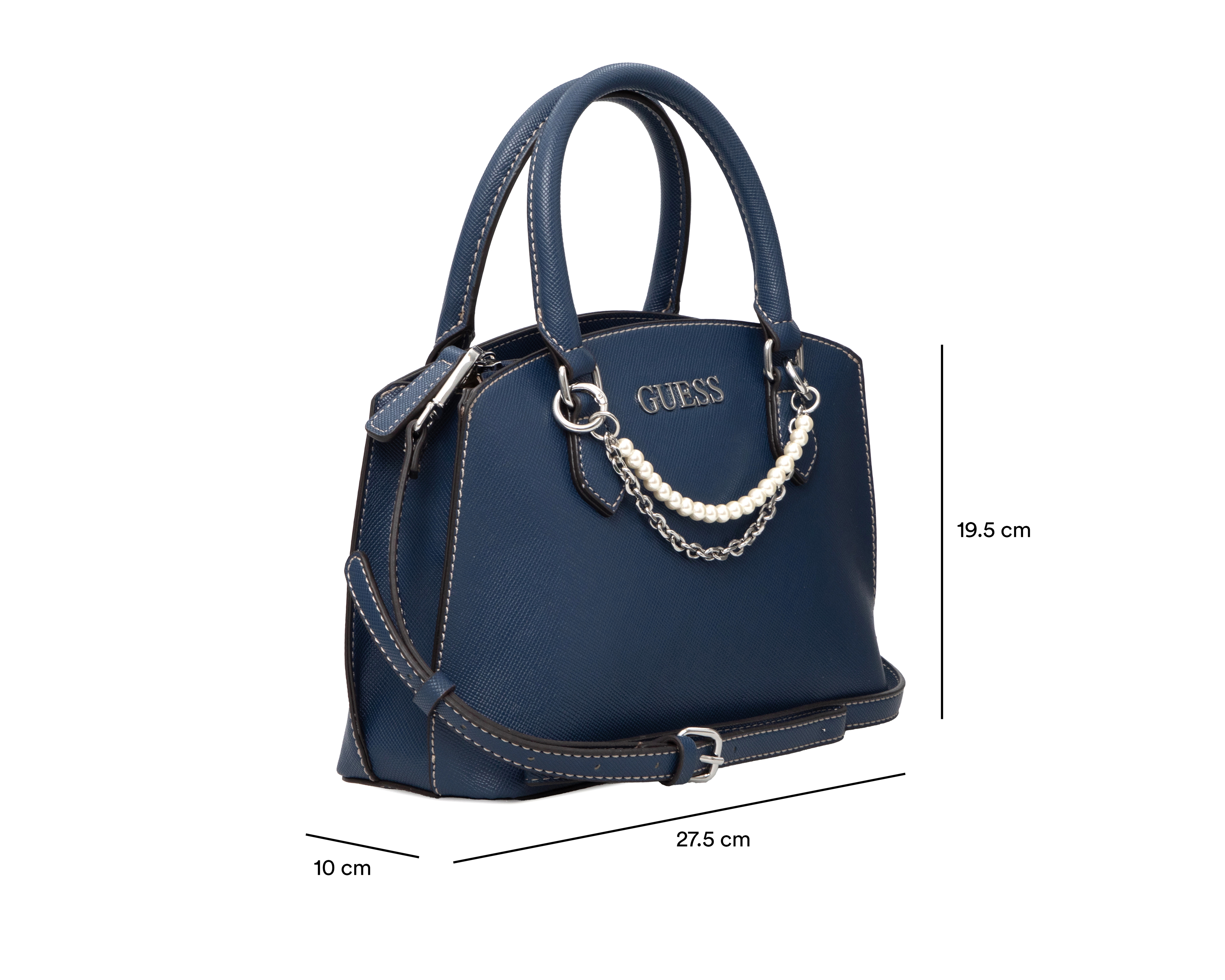 Foto 5 | Foto 5 | Bolsa de Mano Guess Jeanine Satchel con Cadena