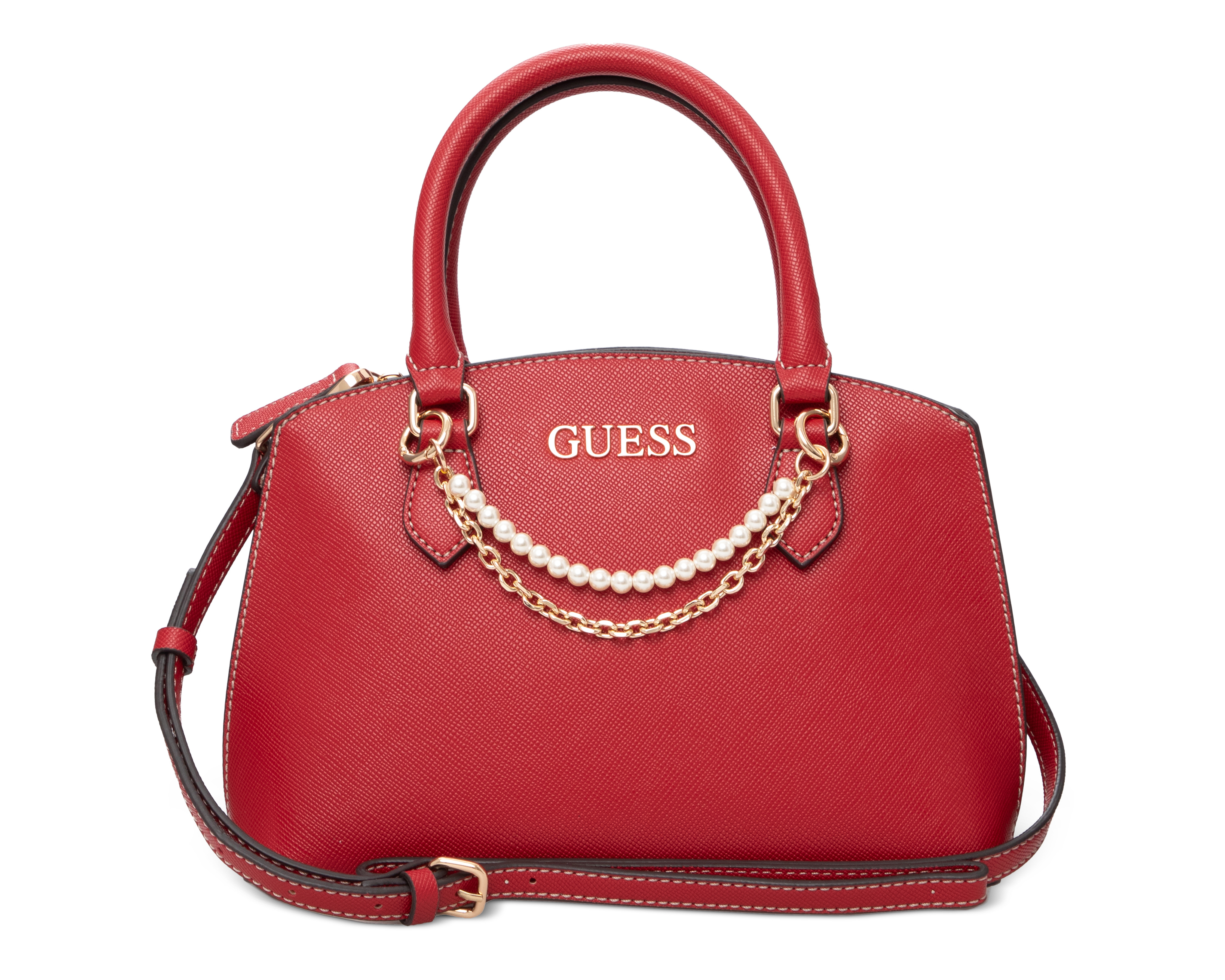 Bolsa de Mano Guess Jeanine Satchel con Cadena