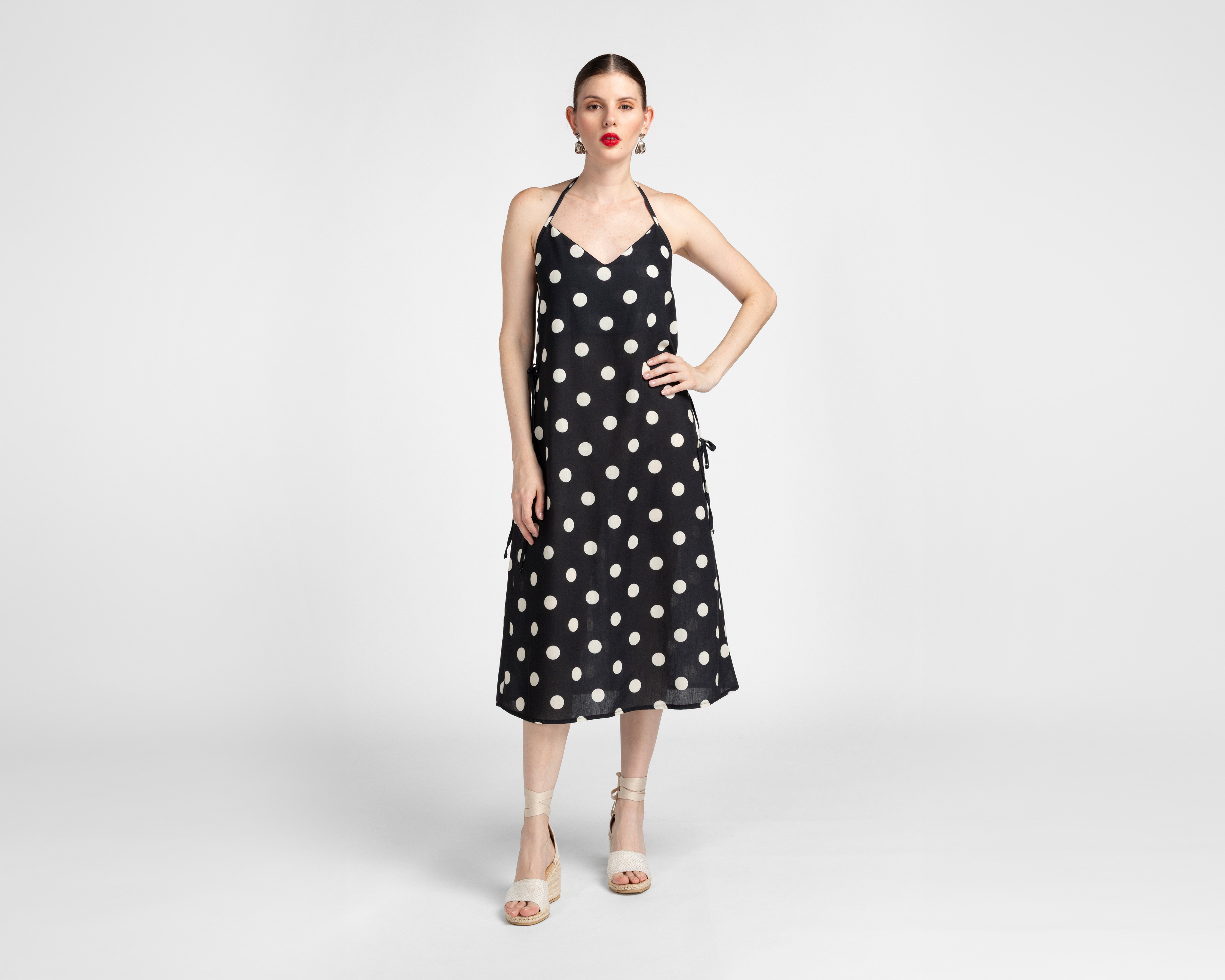 Vestido Casual Sahara de Tirantes Estampado Midi para Mujer