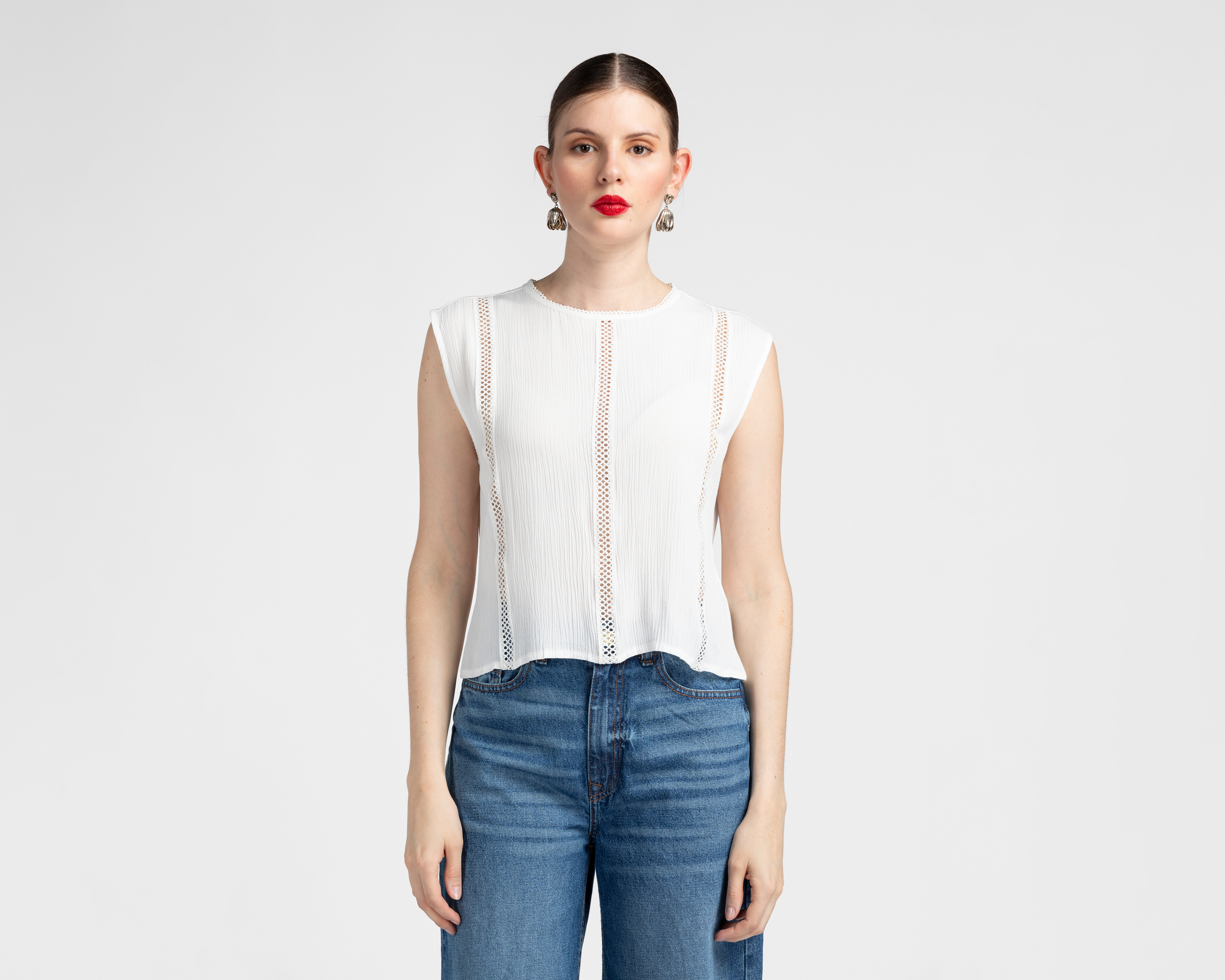 Foto 2 pulgar | Foto 1 | Blusa Blanca Sahara para Mujer