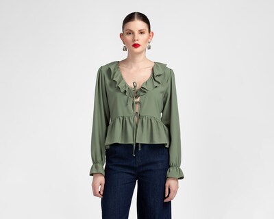 Foto 1 | Foto 1 | Blusa Verde Sahara para Mujer