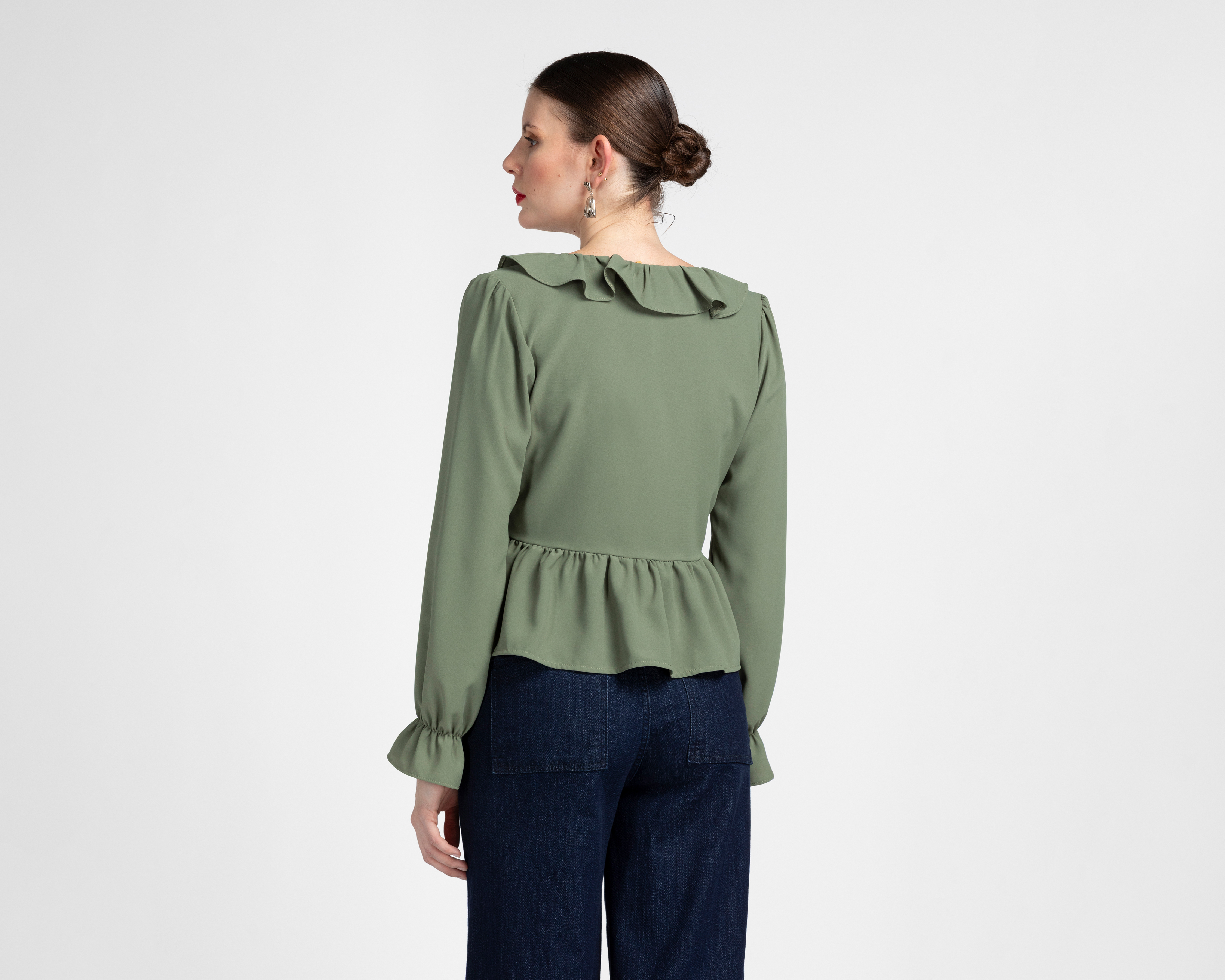 Foto 4 pulgar | Foto 3 | Blusa Verde Sahara para Mujer