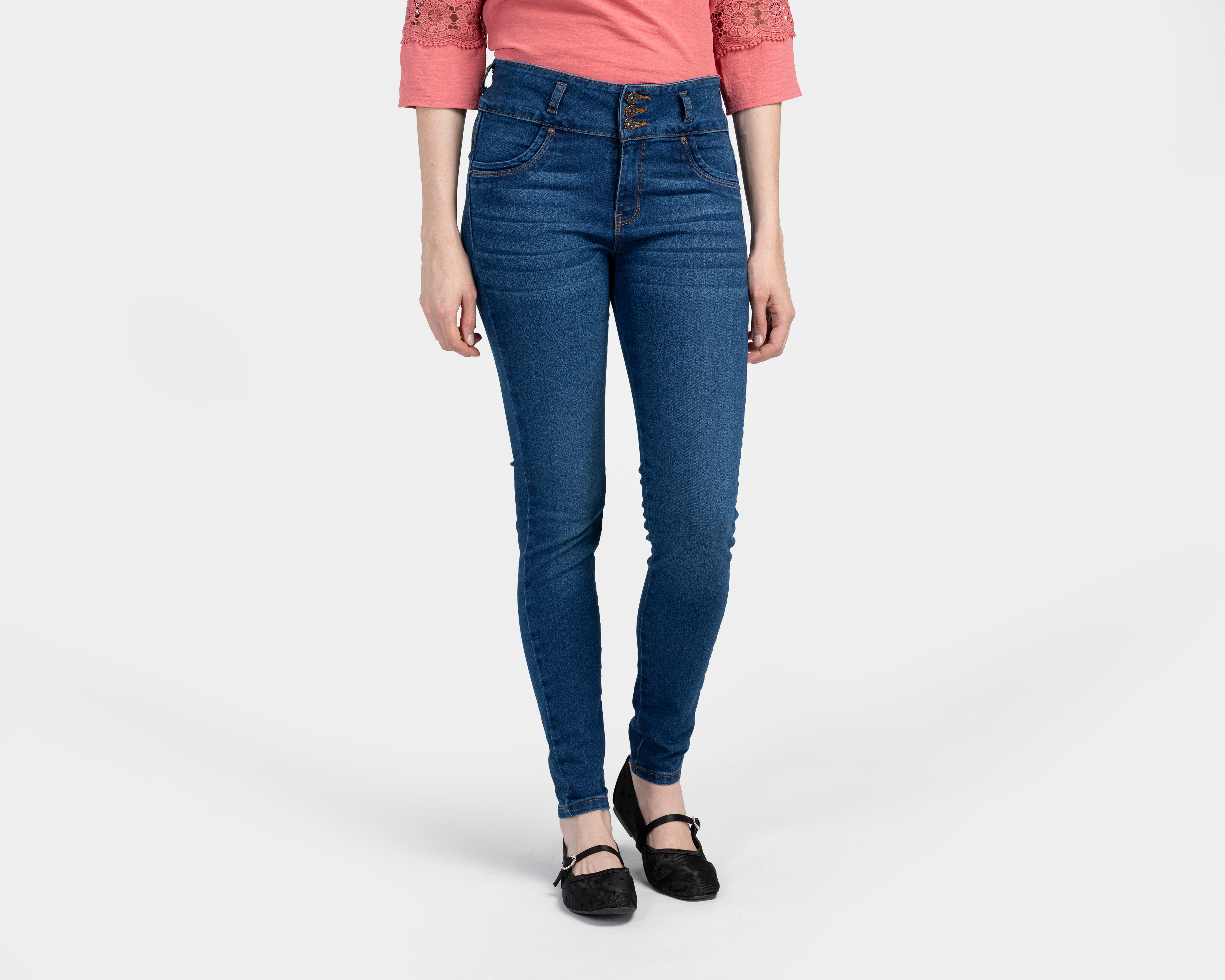 Foto 2 pulgar | Foto 1 | Jeans Skinny Sahara para Mujer