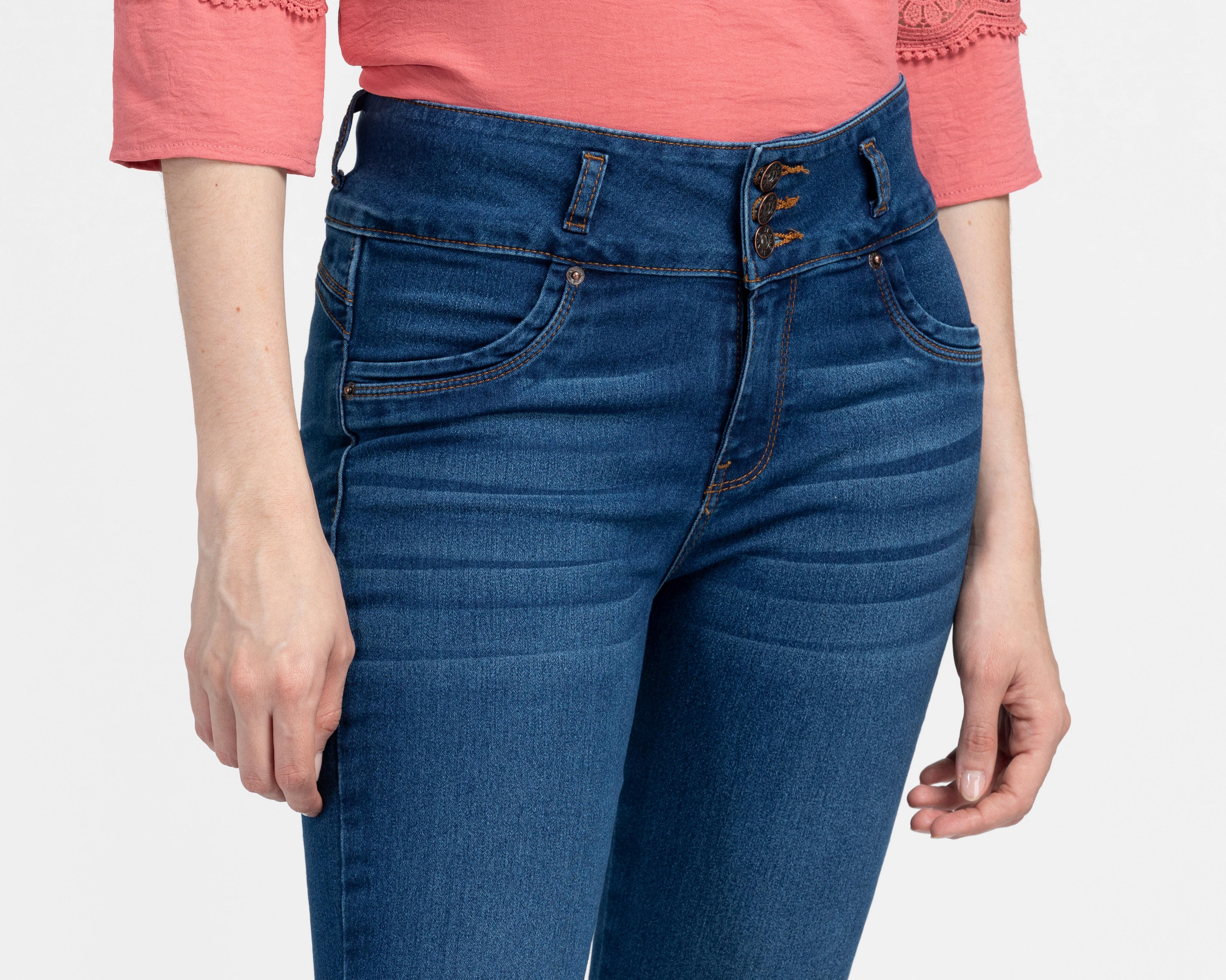 Foto 5 pulgar | Foto 4 | Jeans Skinny Sahara para Mujer
