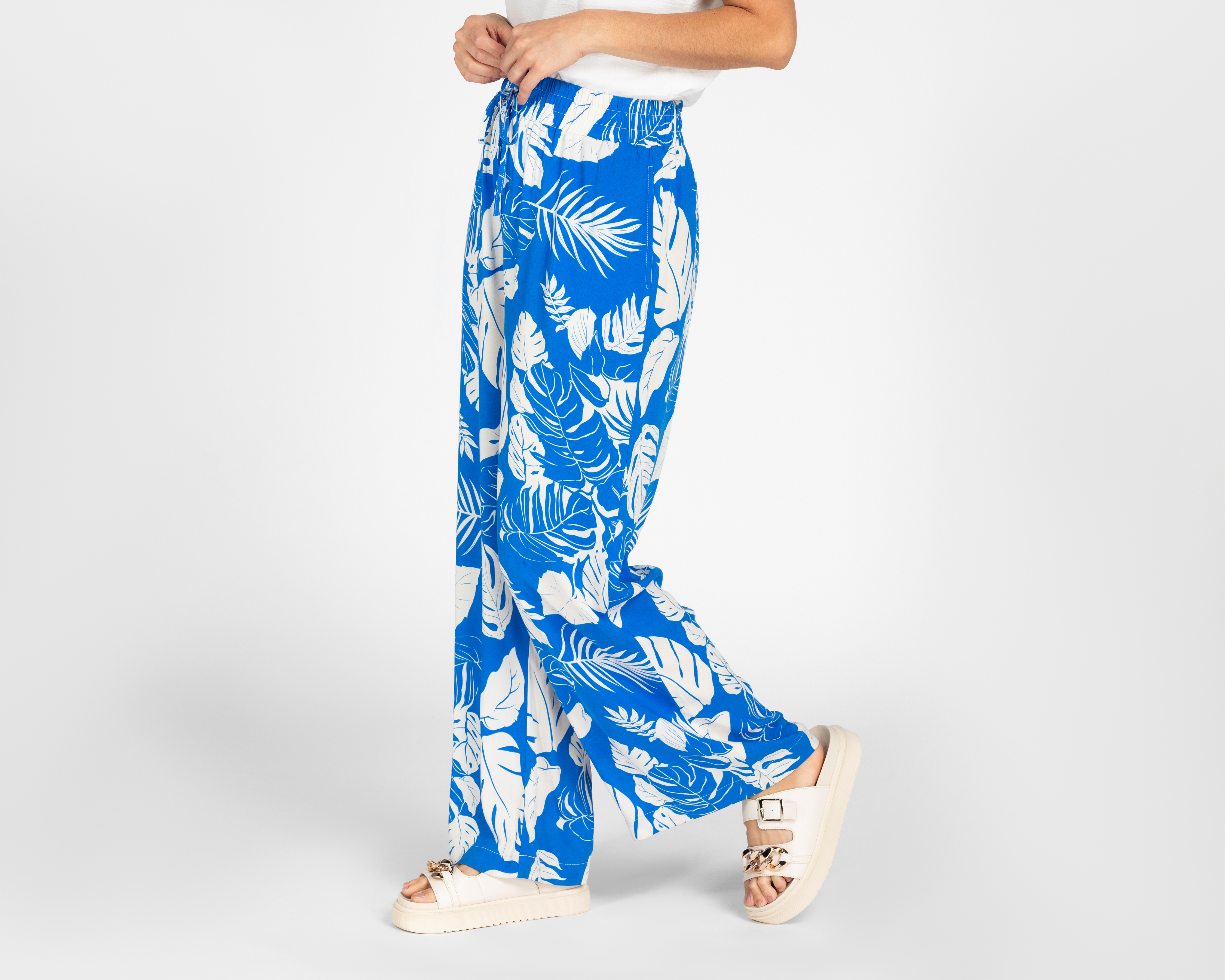 Foto 2 pulgar | Foto 1 | Pantalón Ancho Lady Sun Azul para Mujer