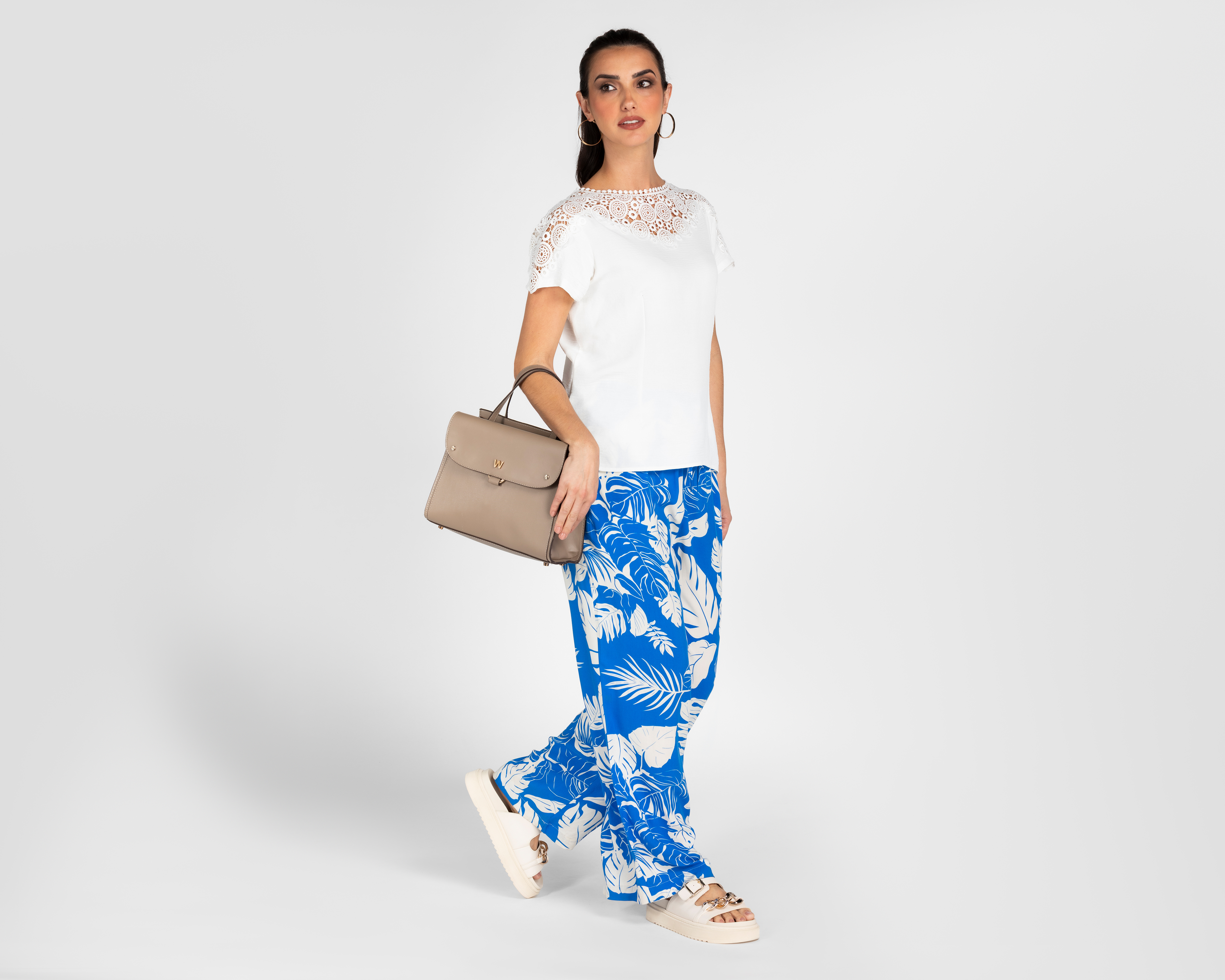 Foto 2 | Foto 2 | Pantalón Ancho Lady Sun Azul para Mujer