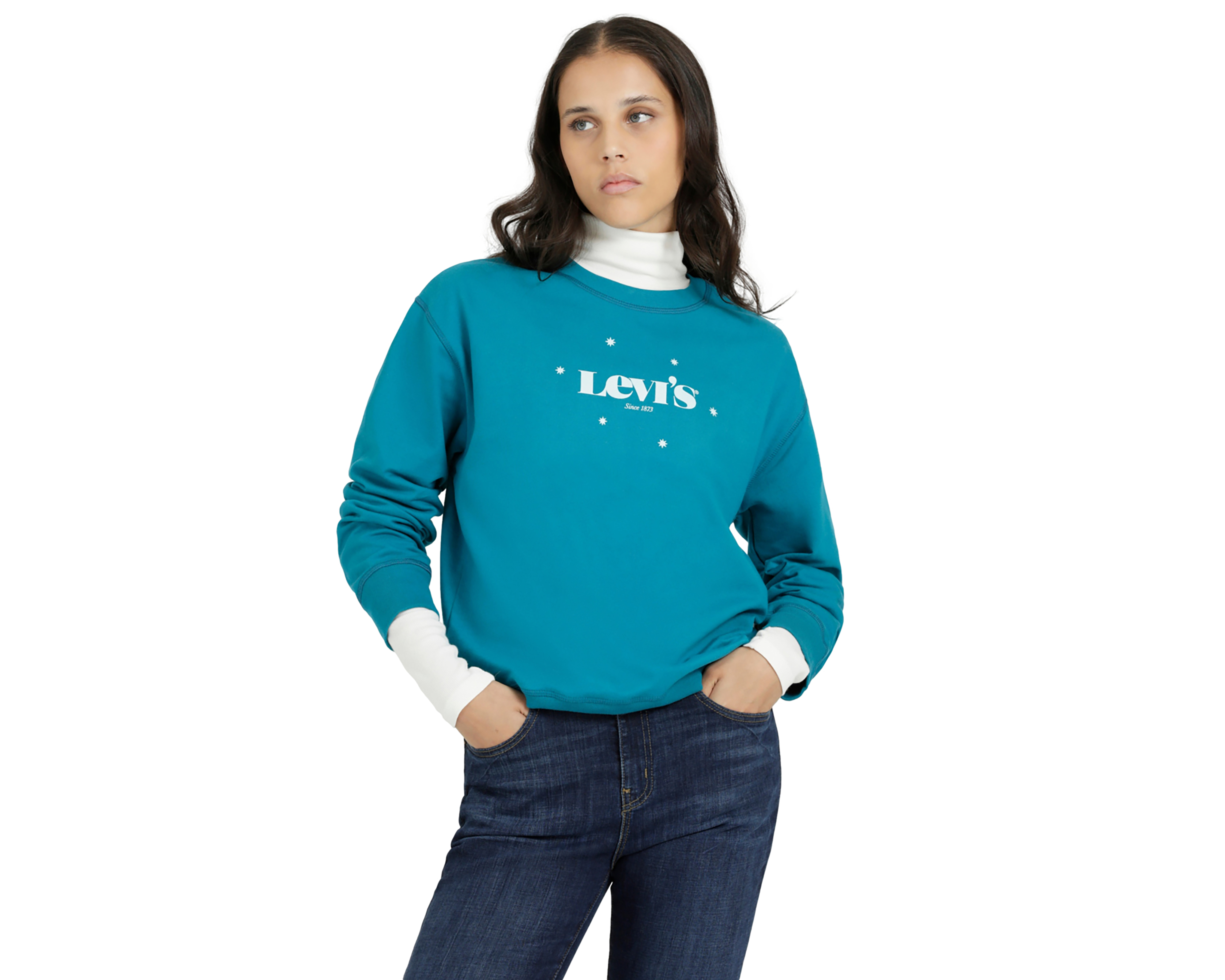 Foto 5 | Foto 5 | Sudadera Levi's Azul con Estampado