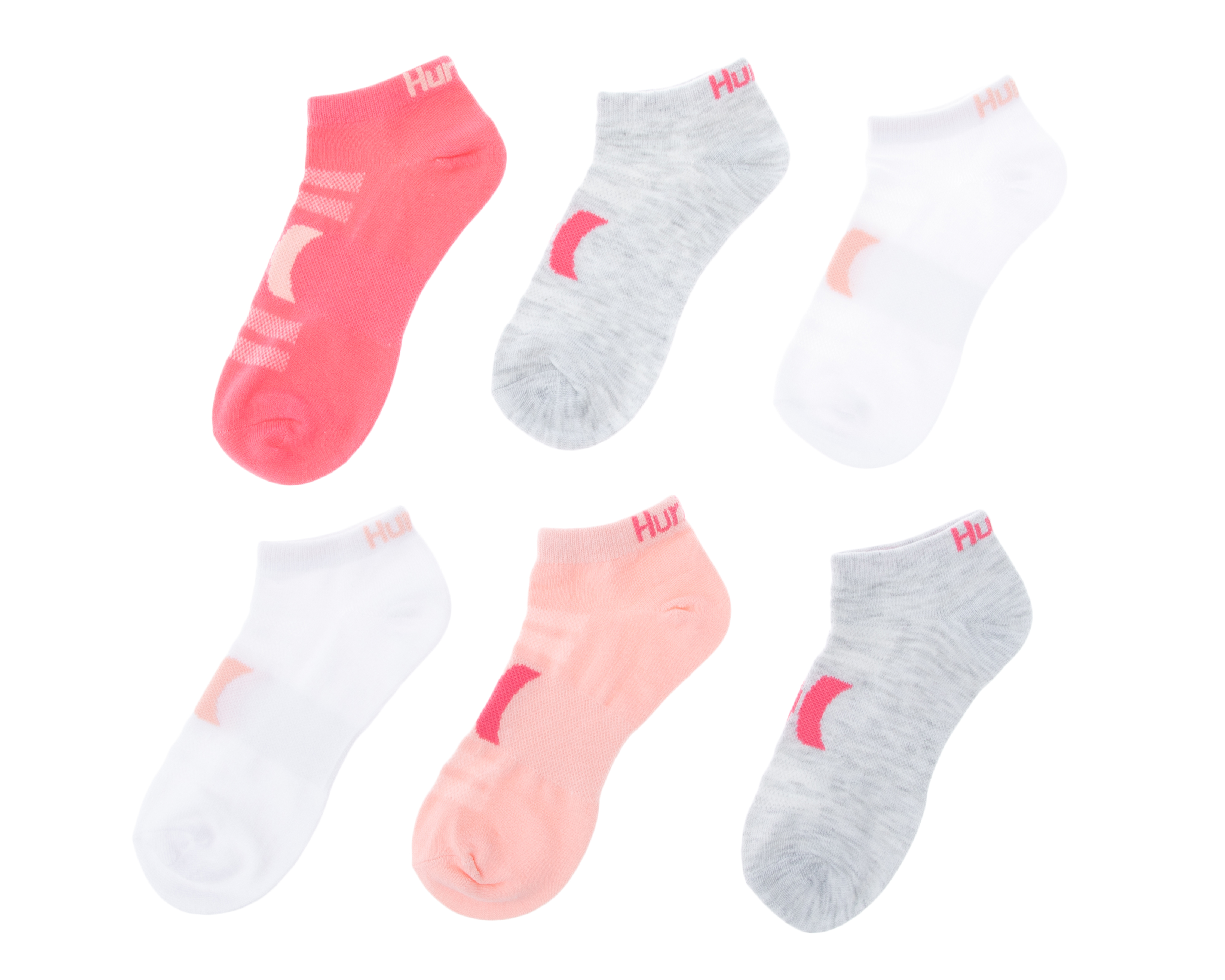 Calcetas Deportivas Cortas Hurley para Mujer 6 Pares