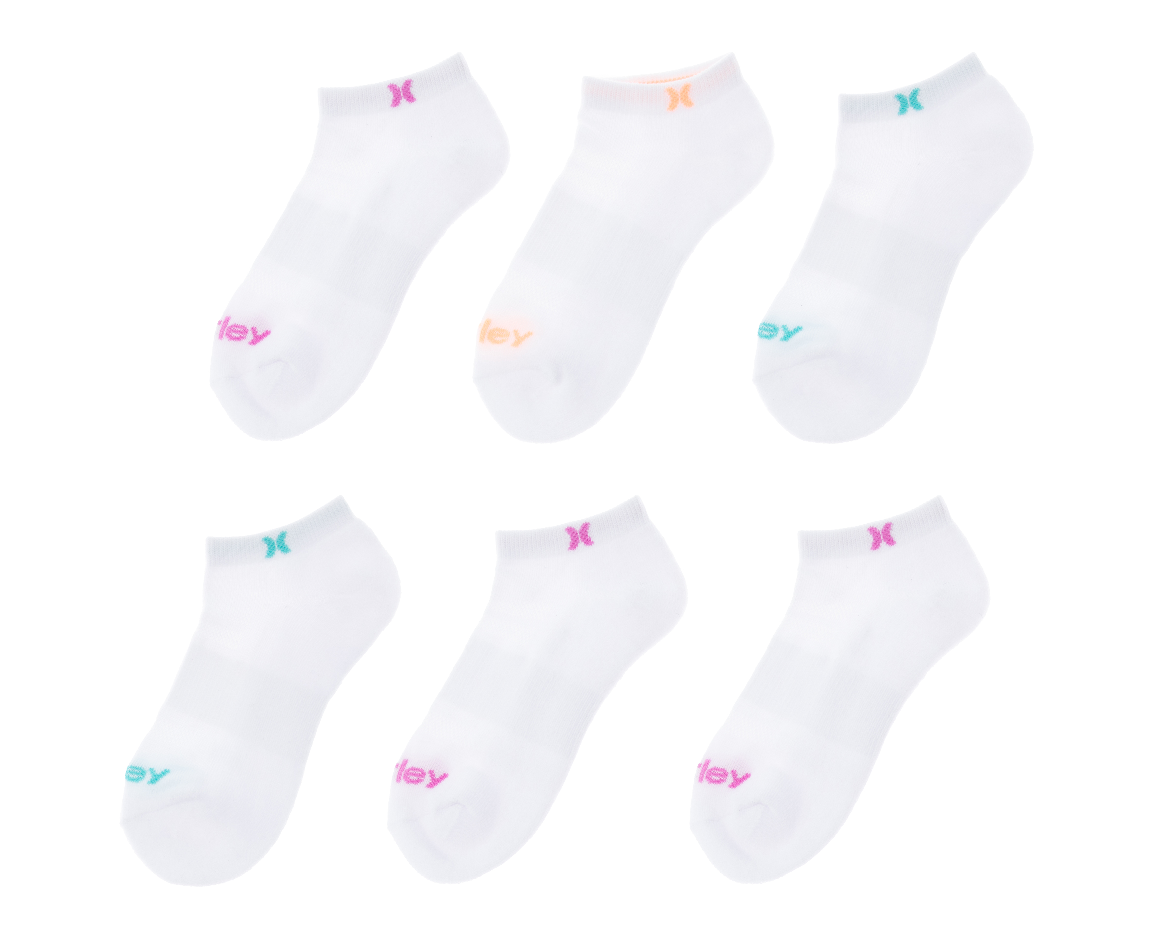 Foto 2 pulgar | Foto 1 | Calcetas Deportivas Cortas Hurley para Mujer 6 Pares