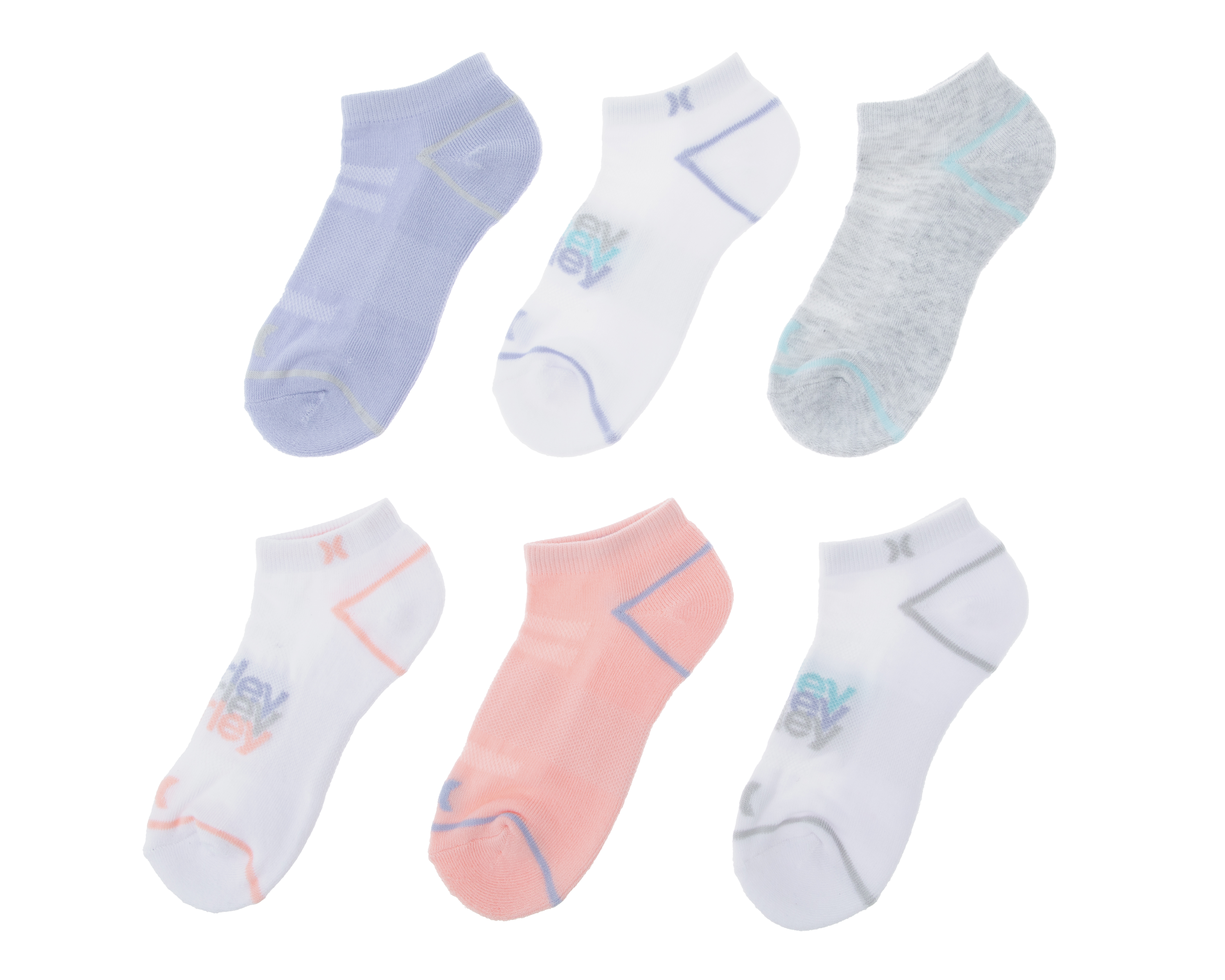Calcetas Deportivas Cortas Hurley para Mujer 6 Pares