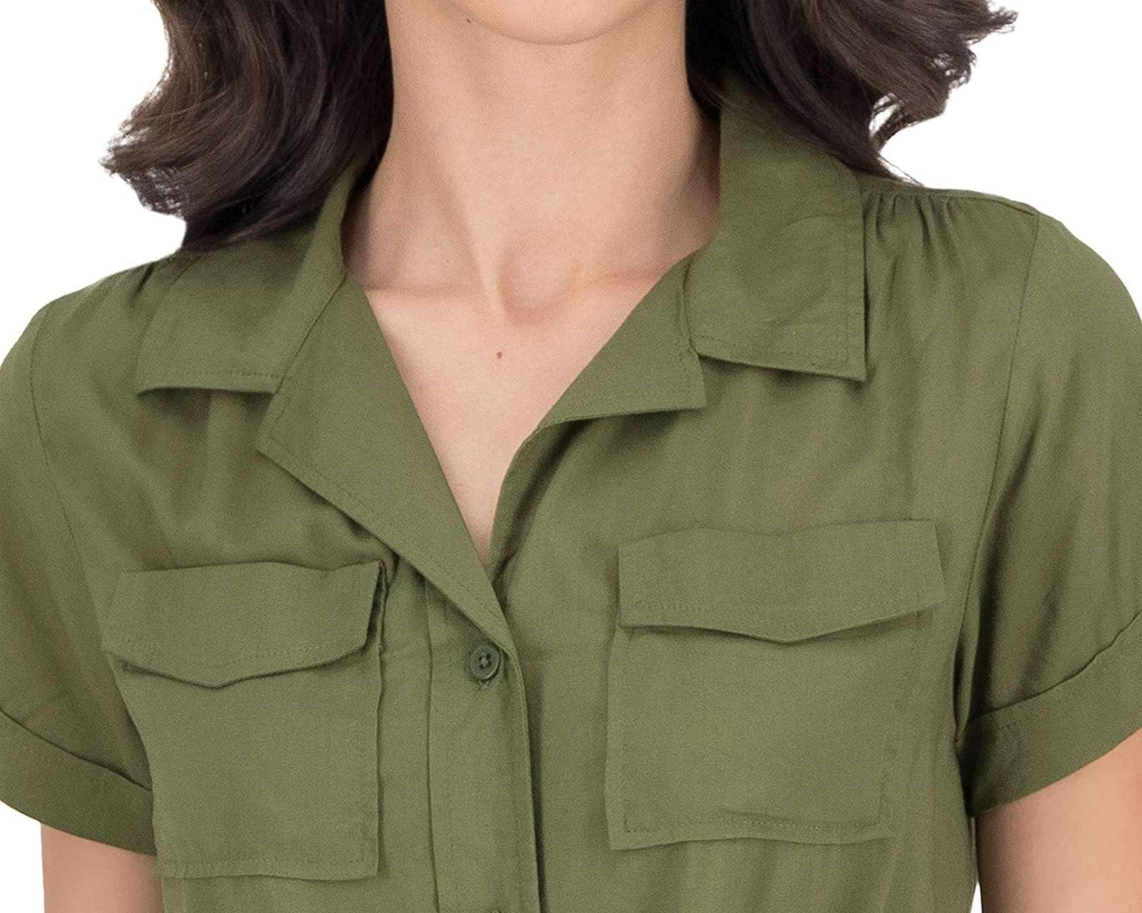 Foto 5 pulgar | Foto 4 | Blusa Jennifer Lopez Manga Corta con Botones