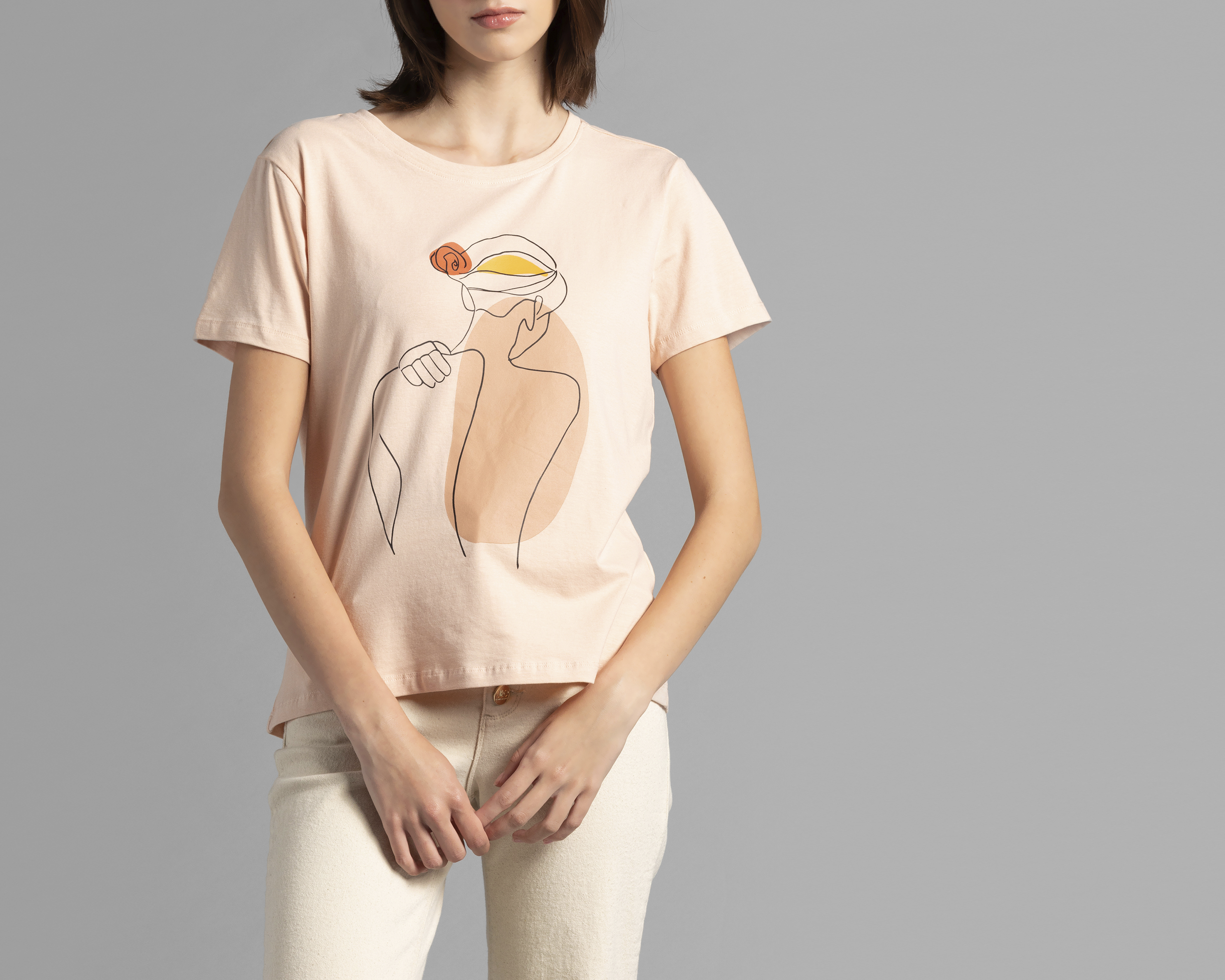 Foto 1 | Foto 1 | Playera Thinner Manga Corta con Estampado