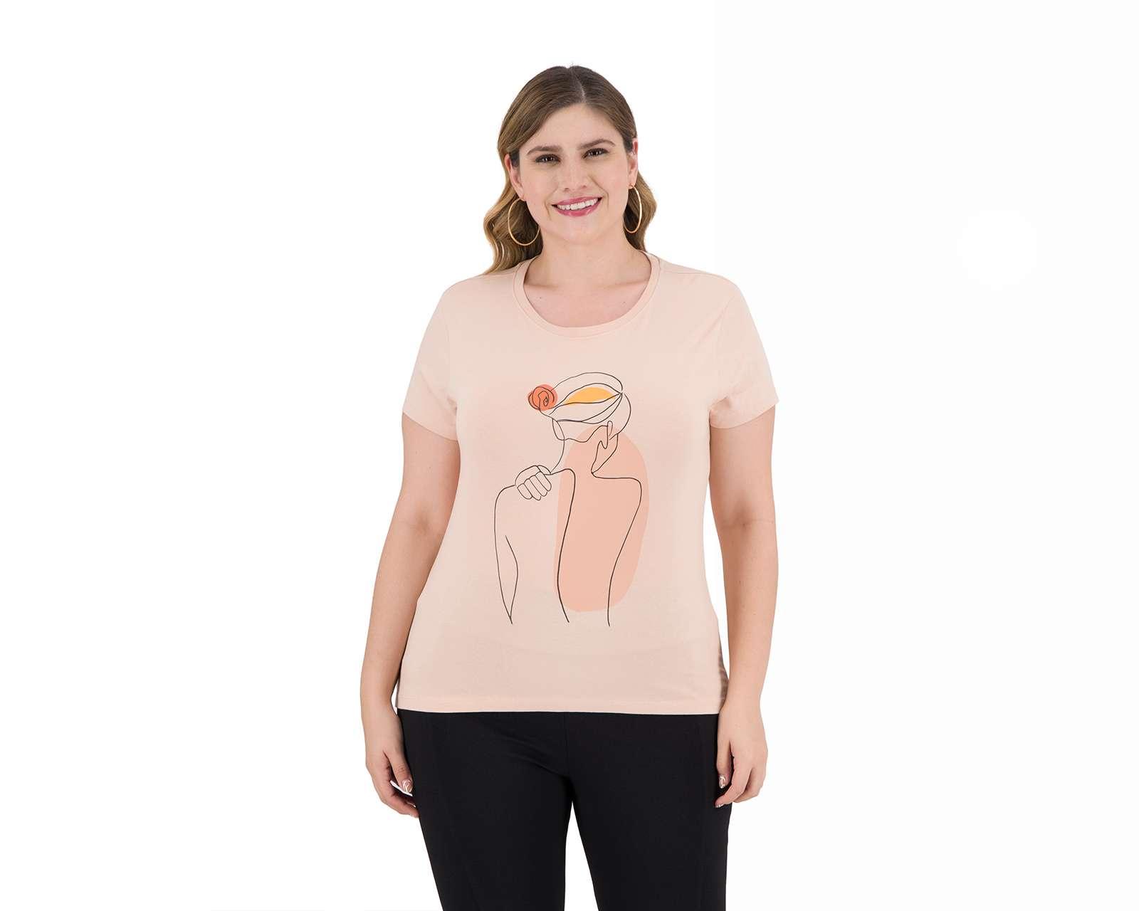 Foto 5 | Foto 5 | Playera Thinner Manga Corta con Estampado