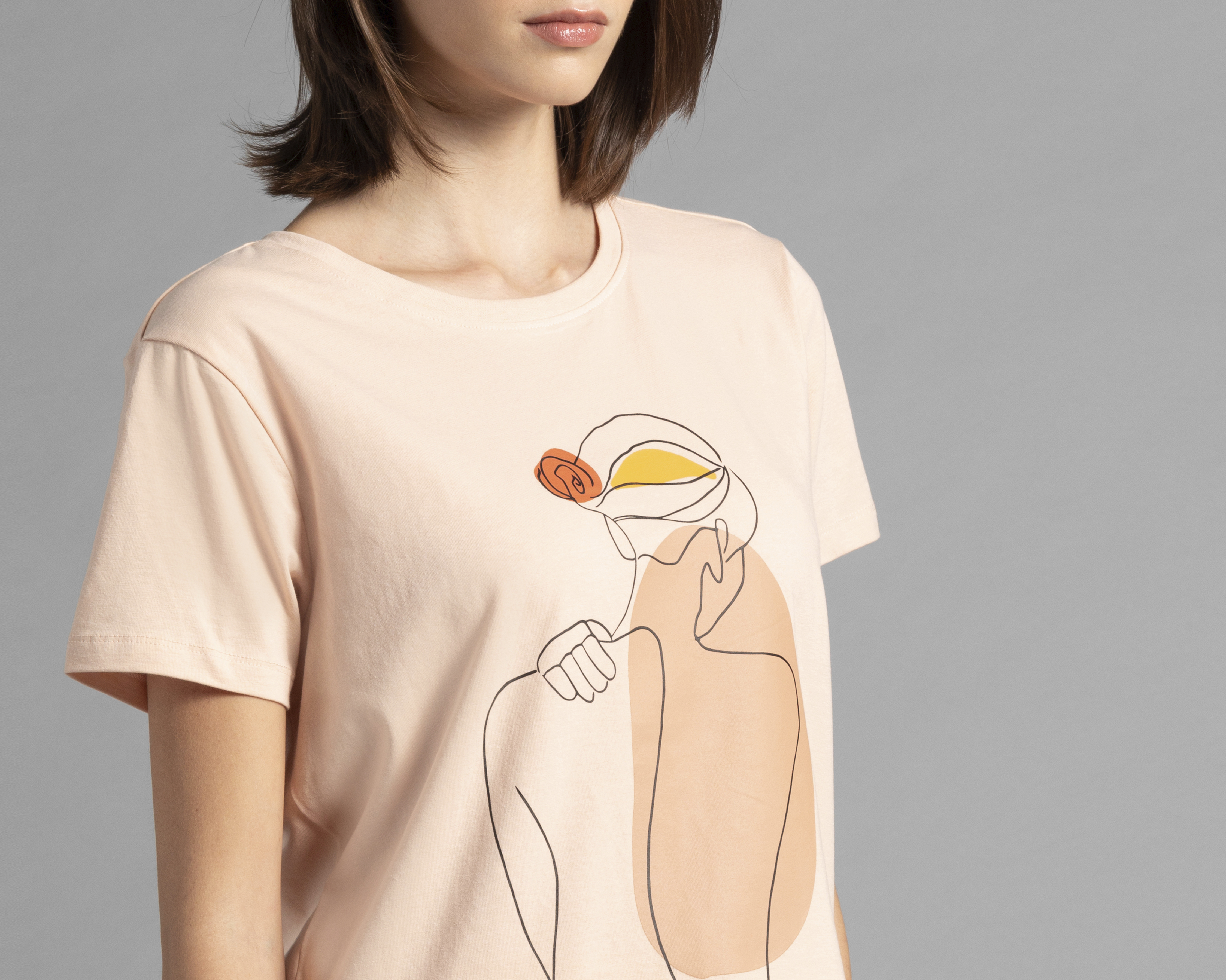 Foto 7 | Foto 7 | Playera Thinner Manga Corta con Estampado