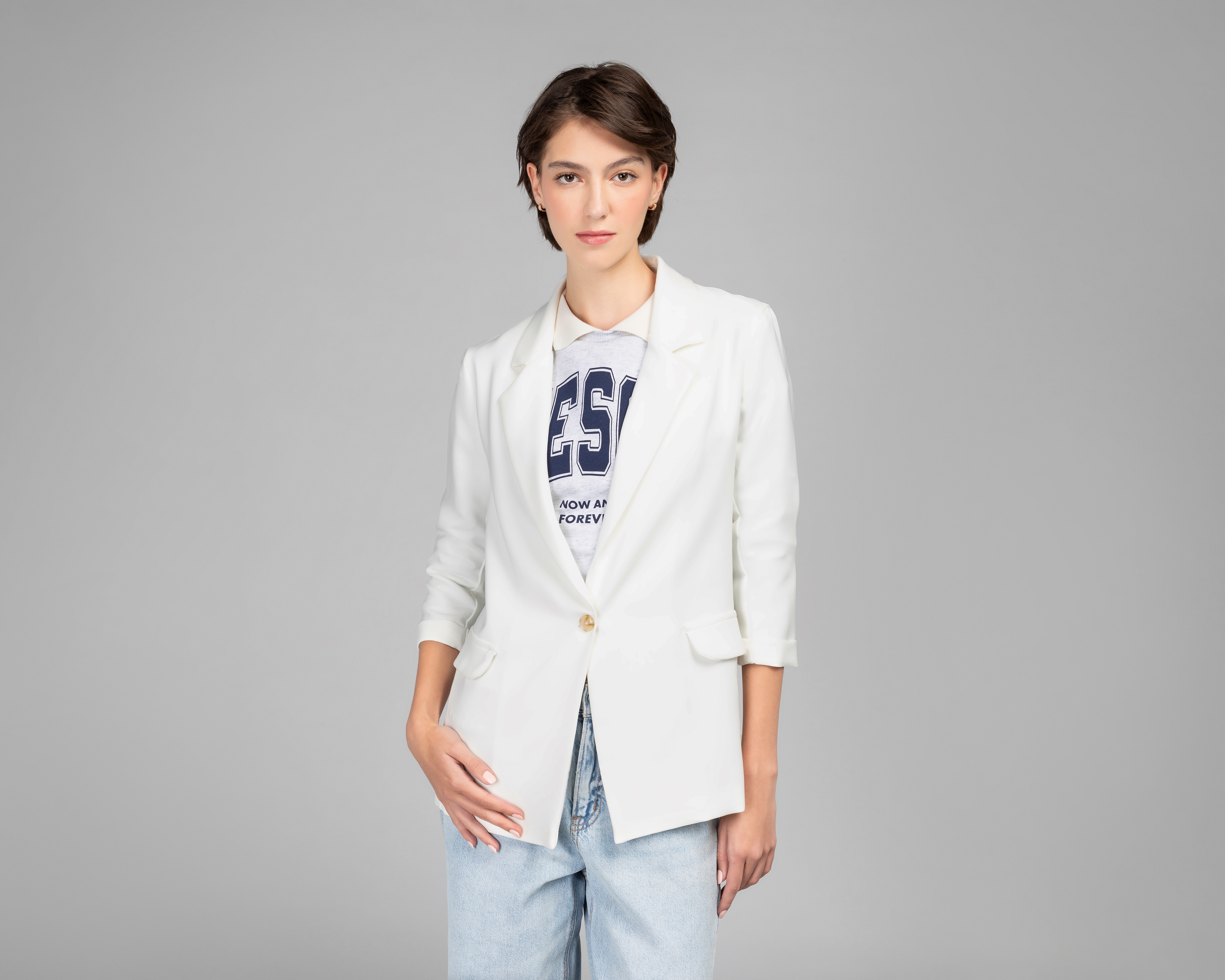 Foto 3 pulgar | Foto 2 | Blazer Thinner Casual