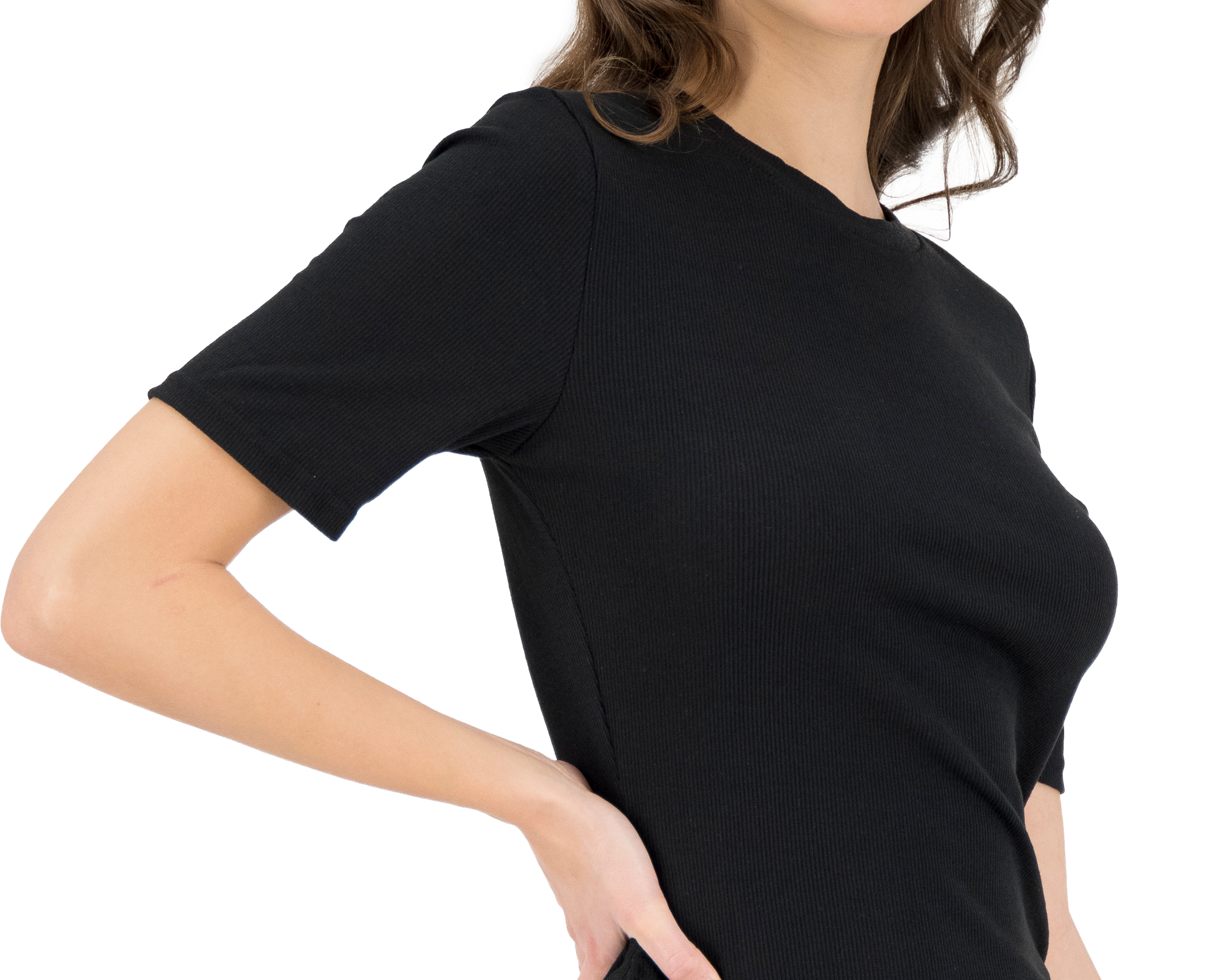 Foto 5 pulgar | Foto 4 | Vestido Thinner Manga Corta Negro