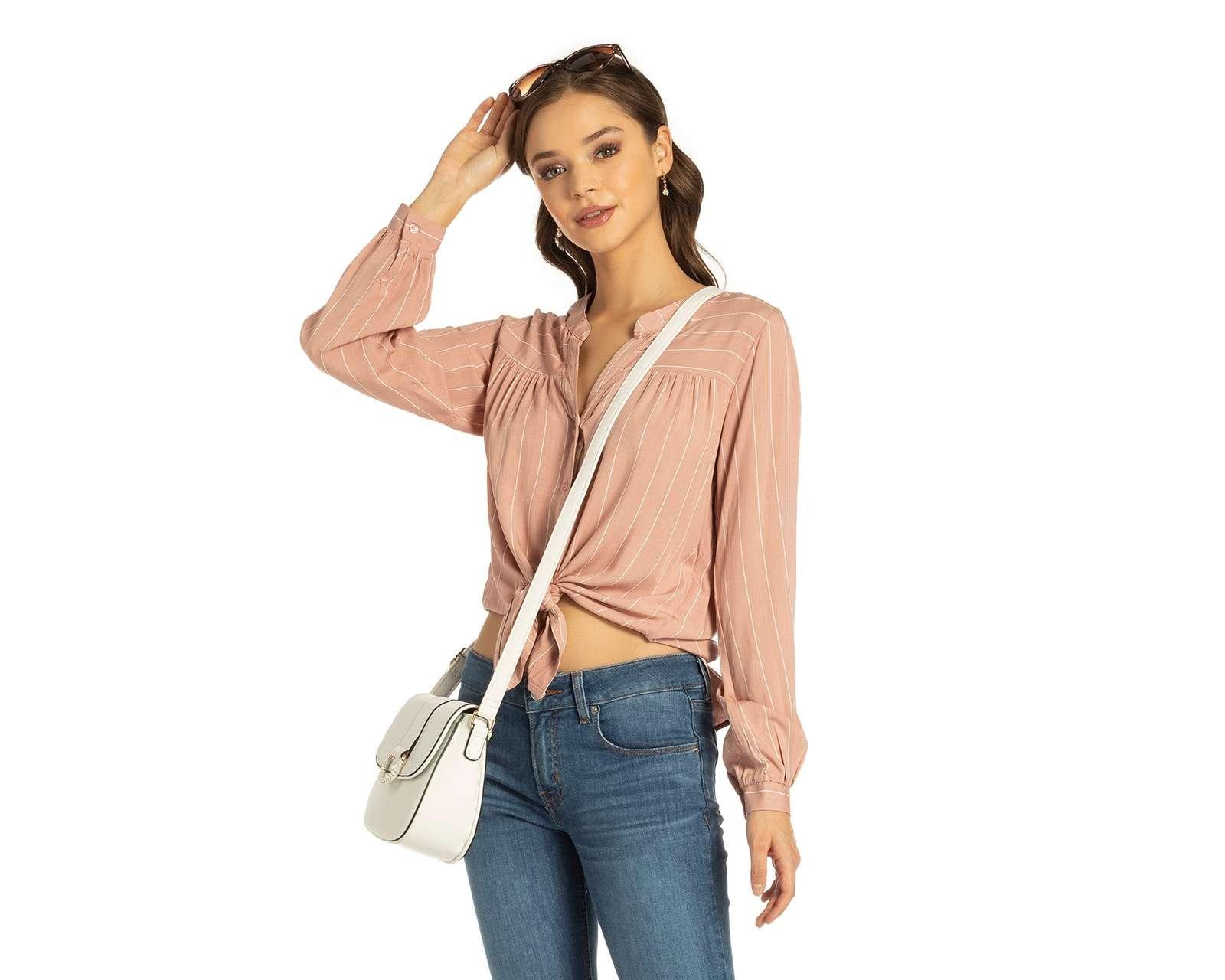 Blusa Refill Manga Larga con Botones