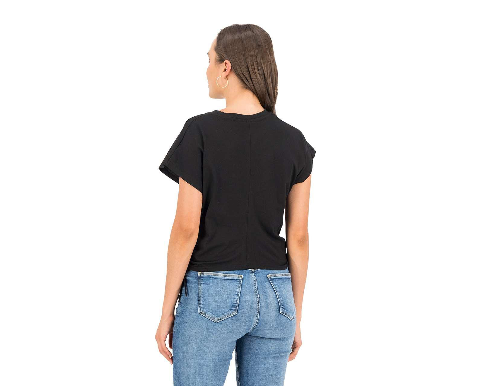 Foto 3 | Foto 3 | Blusa Jennifer Lopez Manga Corta Negra