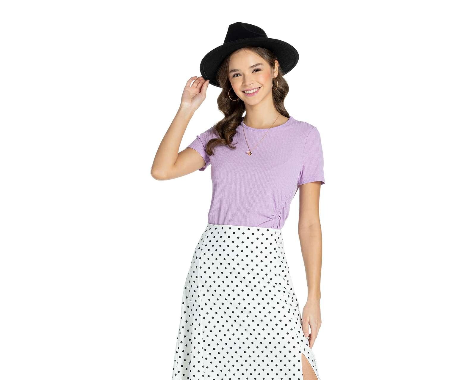 Playera 18 Forever Manga Corta con Zurcido y Jareta