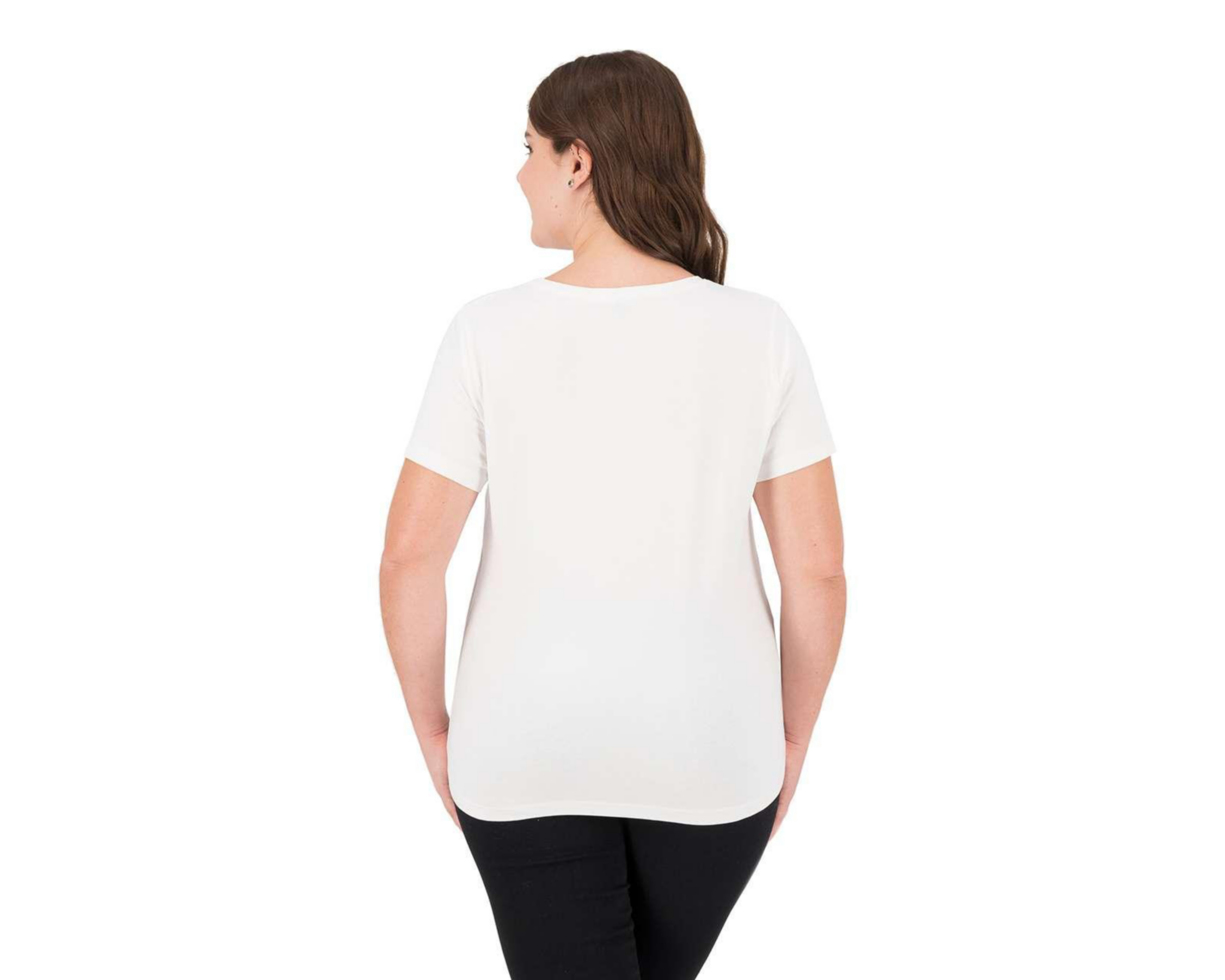 Foto 7 pulgar | Foto 6 | Playera Manga Corta con Cuello Redondo