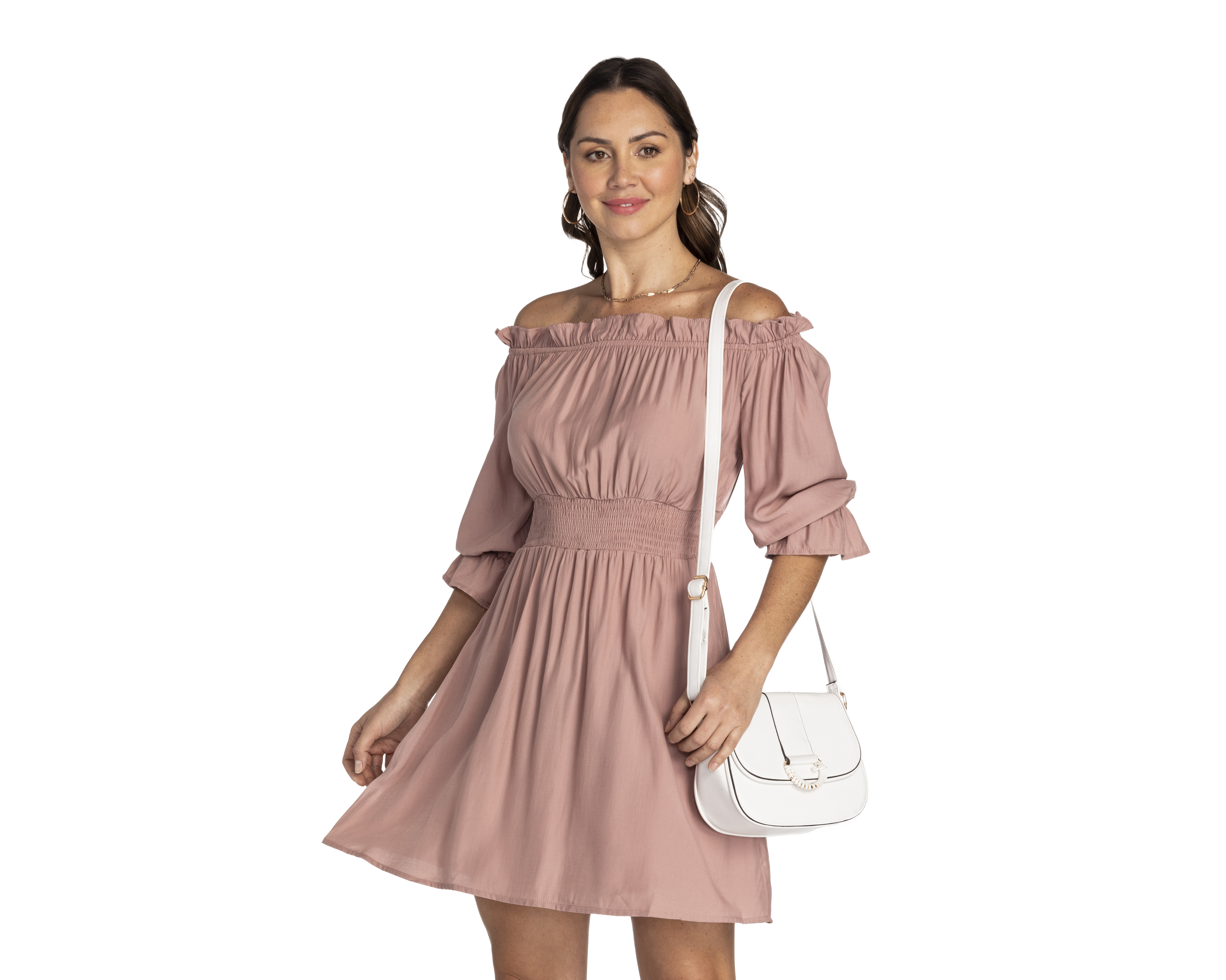 Foto 3 pulgar | Foto 2 | Vestido Sahara Casual Corto Rosa