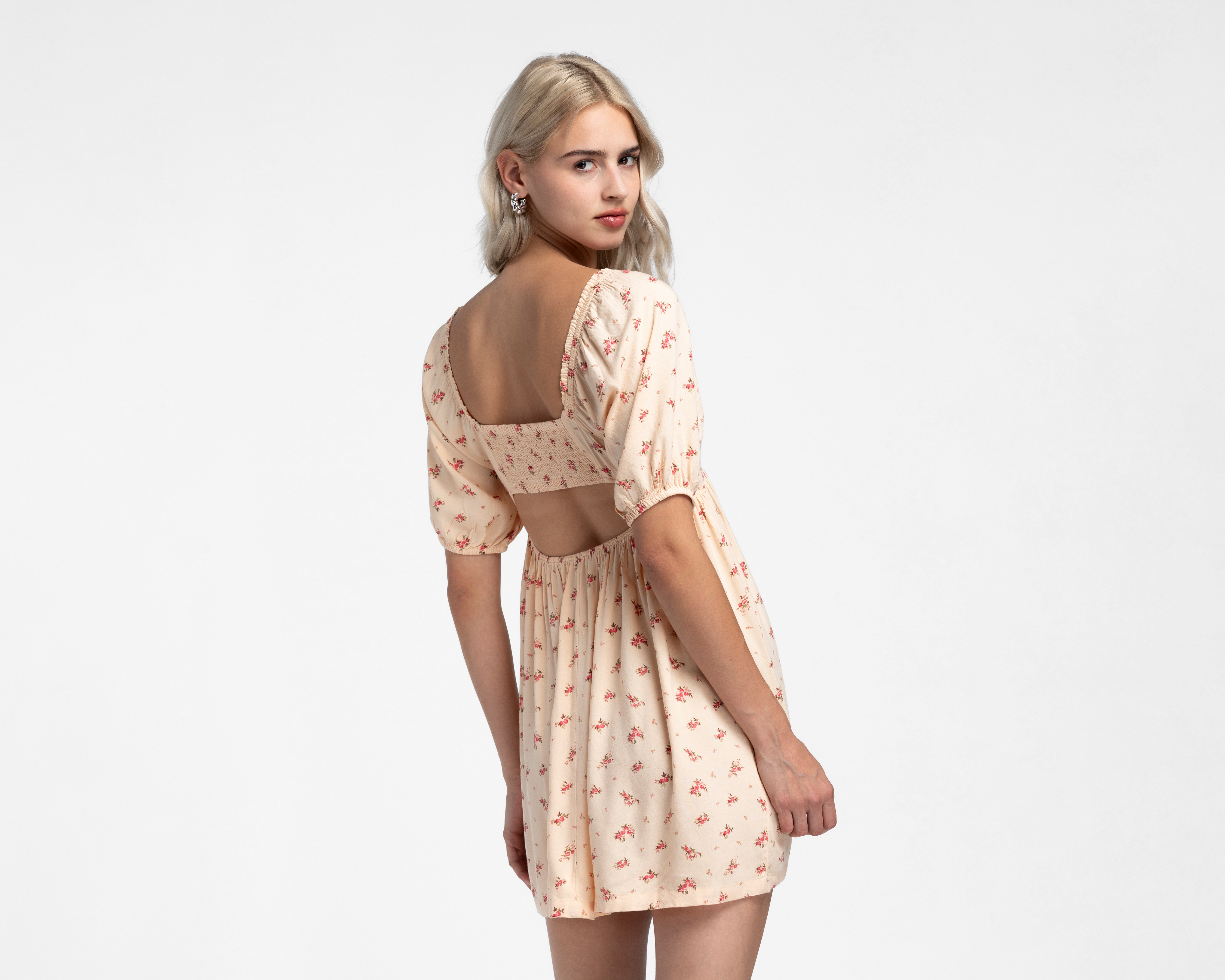 Foto 4 pulgar | Foto 3 | Vestido Casual American Eagle Estampado con Manga Corta Juvenil