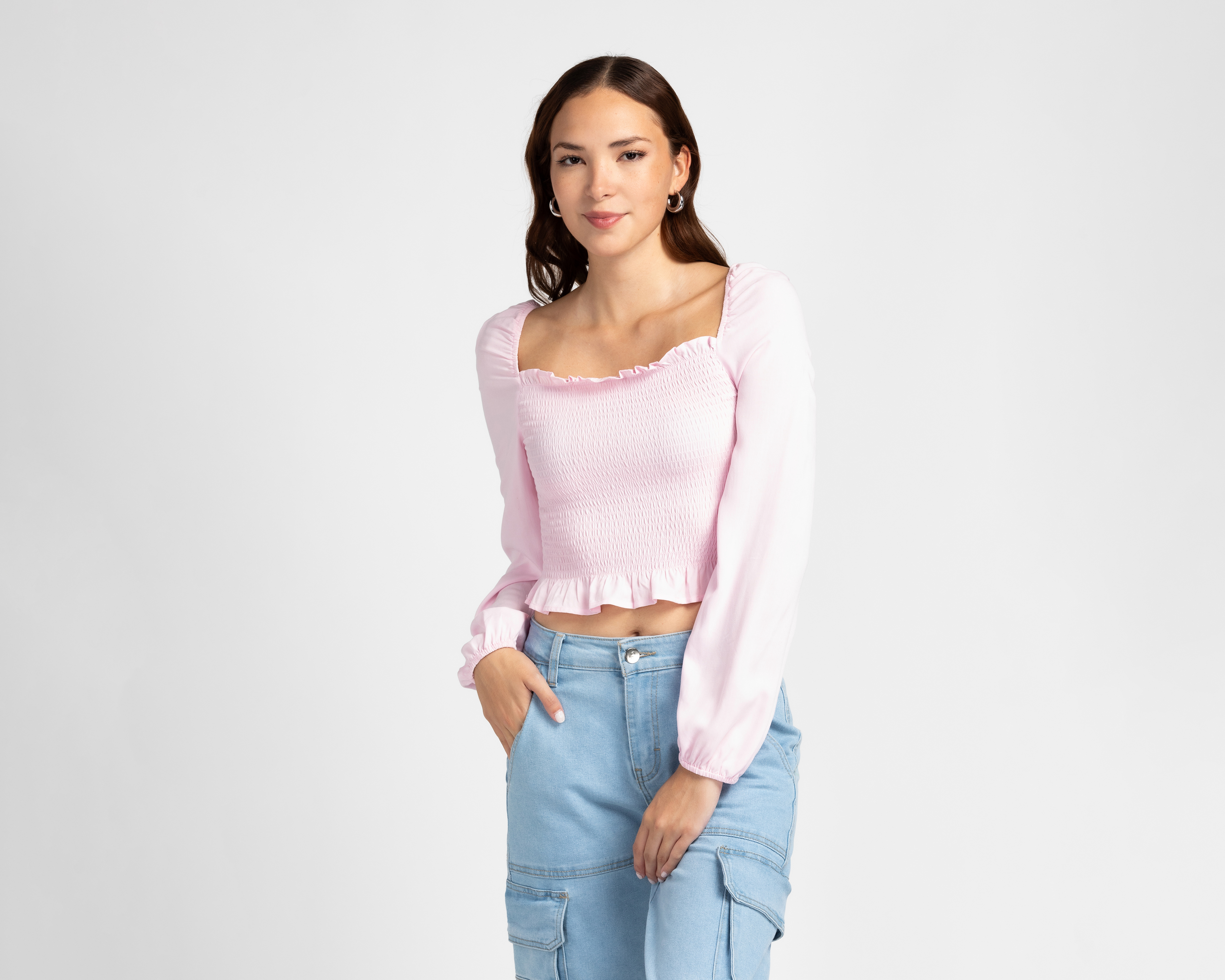 Foto 2 pulgar | Foto 1 | Blusa 18 Forever Manga Larga para Mujer