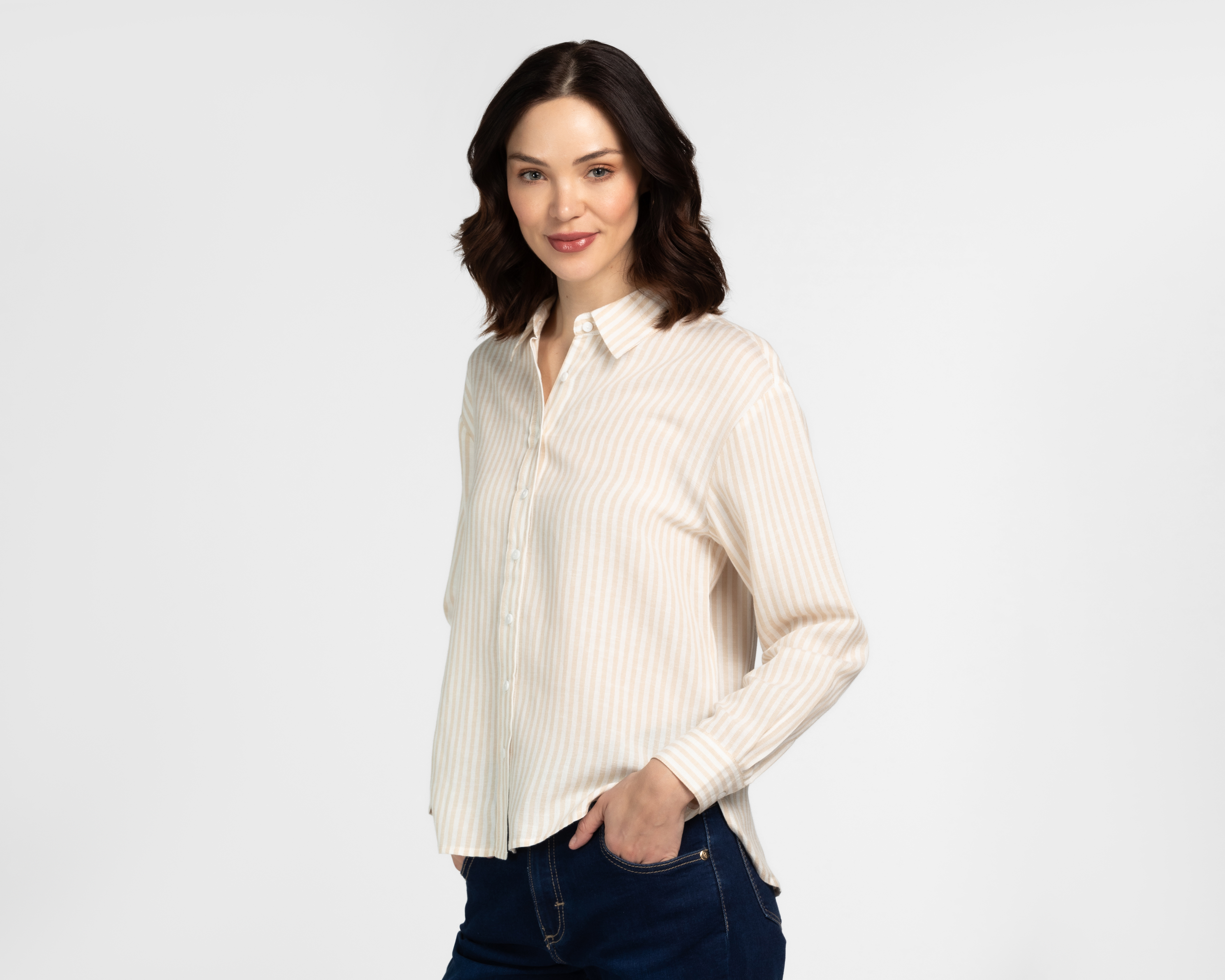 Blusa Beige Jennifer Lopez para Mujer