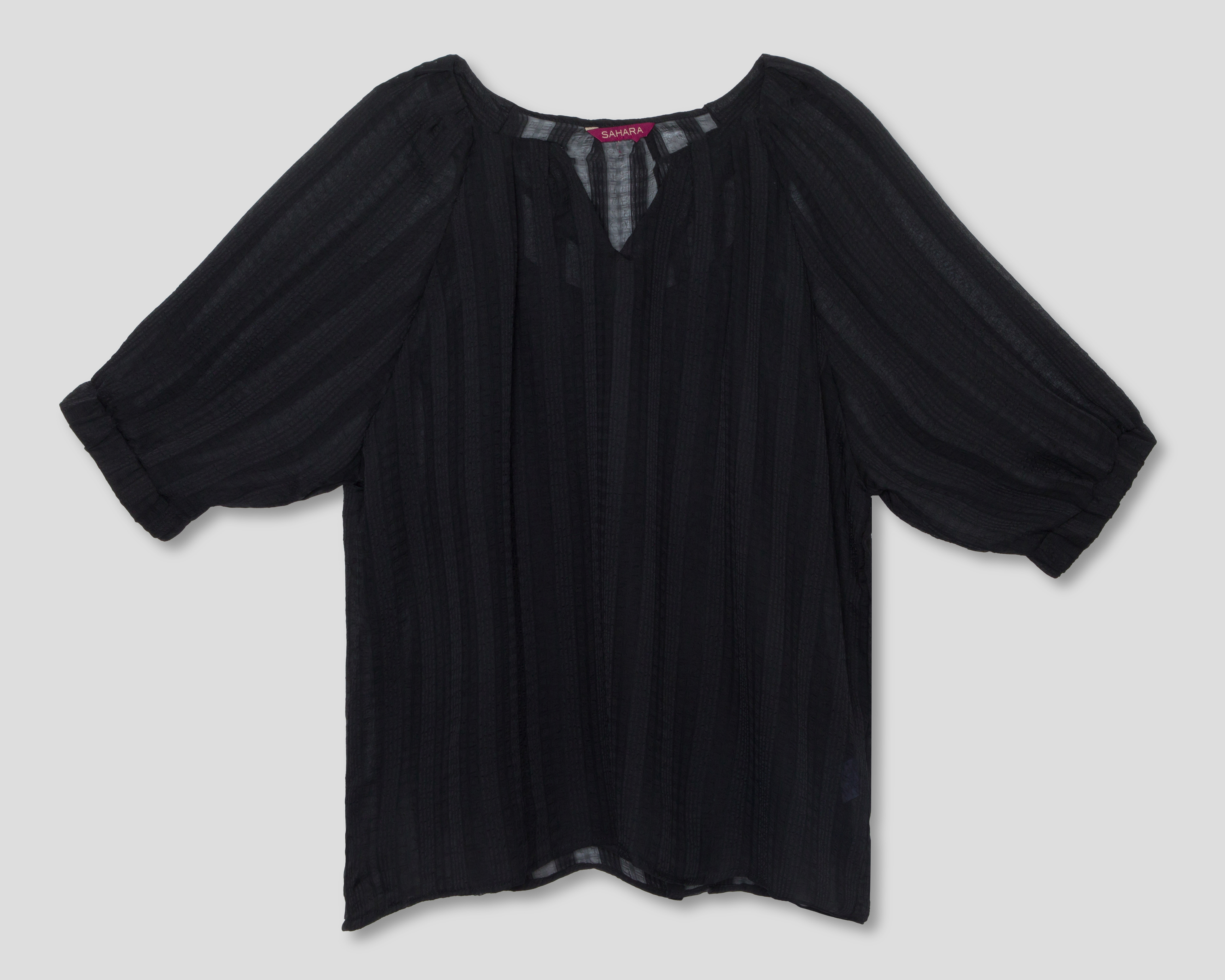 Foto 2 pulgar | Foto 1 | Blusa Sahara Negra para Mujer