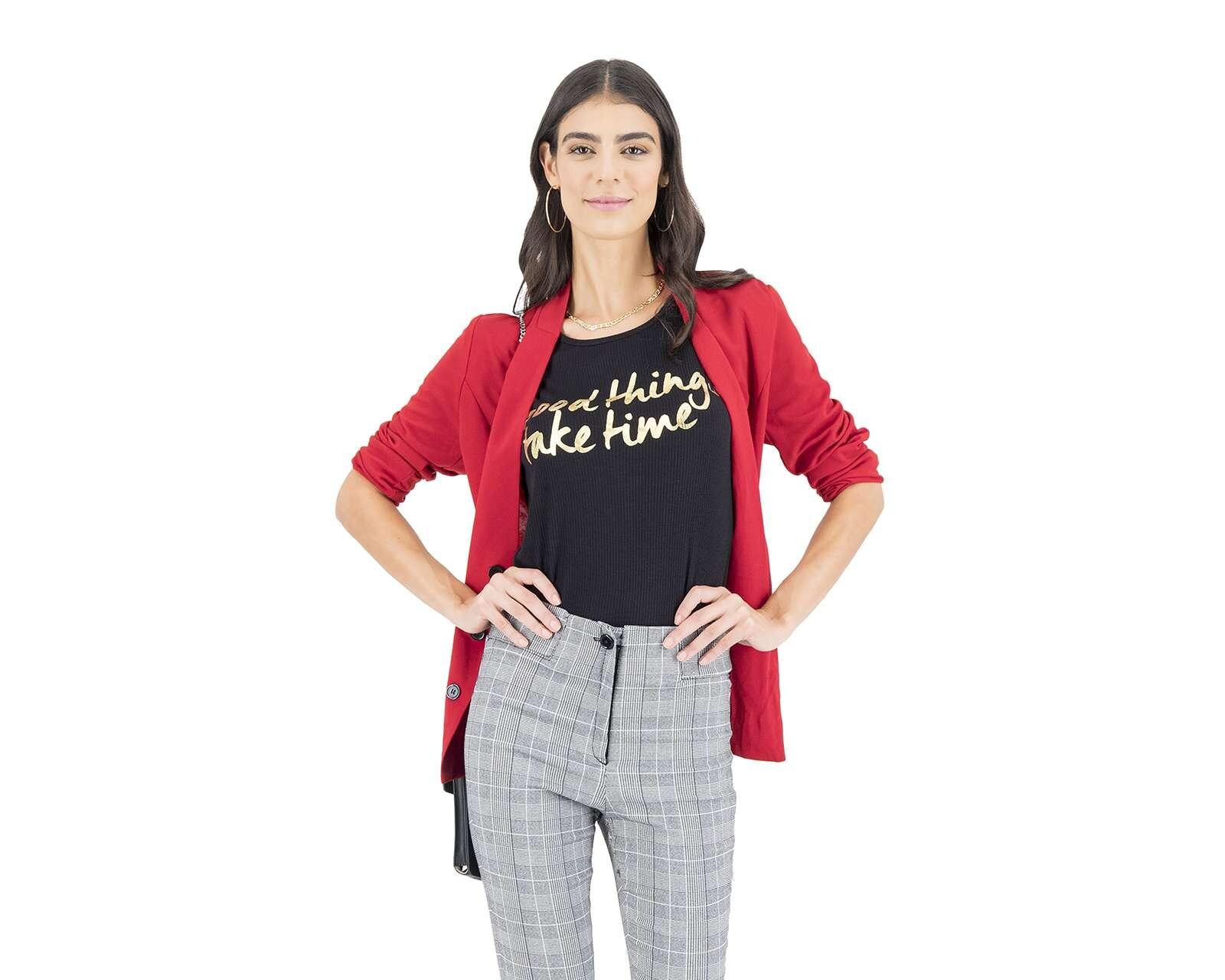 Playera Jennifer Lopez Manga Corta con Cuello Redondo