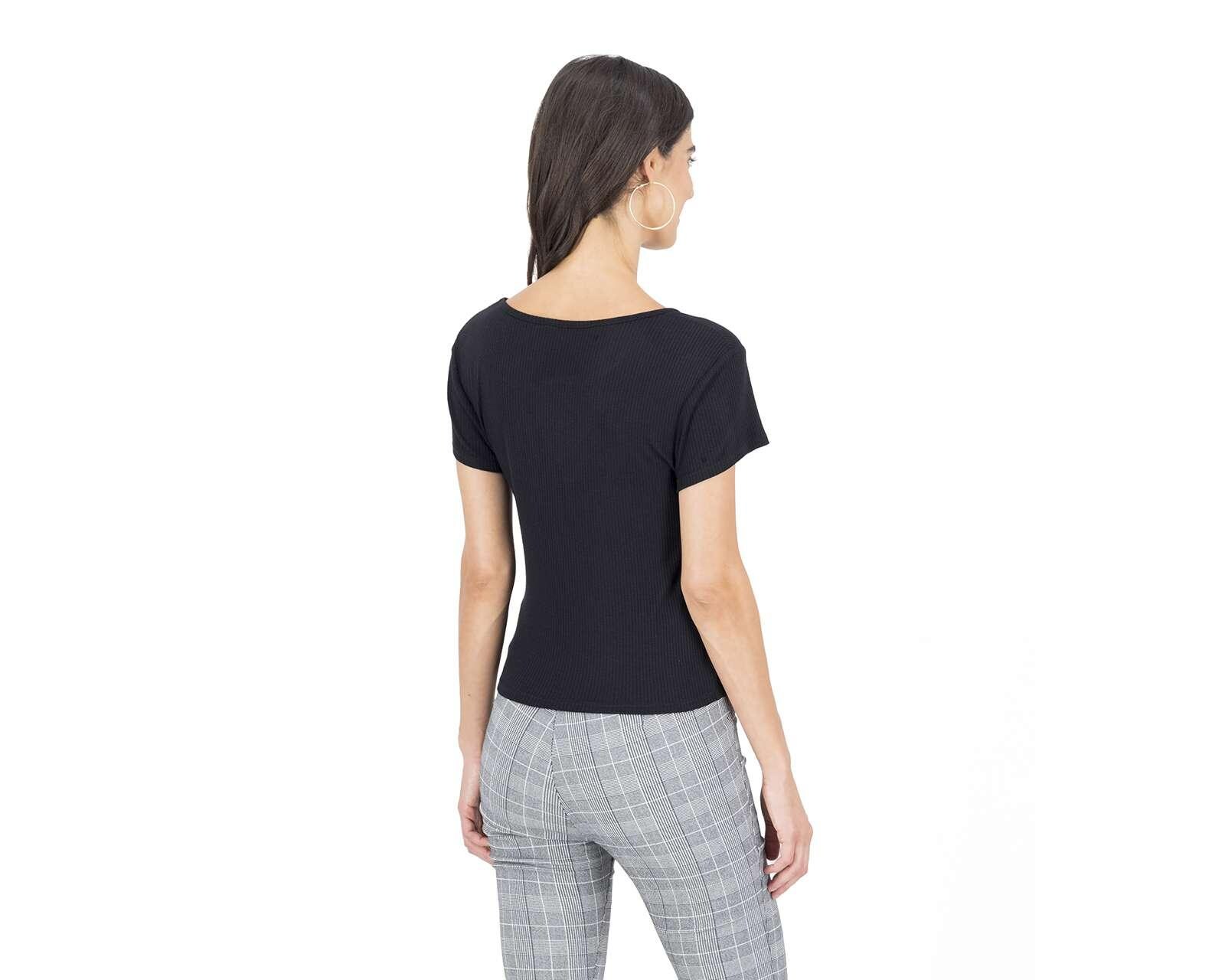 Foto 4 pulgar | Foto 3 | Playera Jennifer Lopez Manga Corta con Cuello Redondo