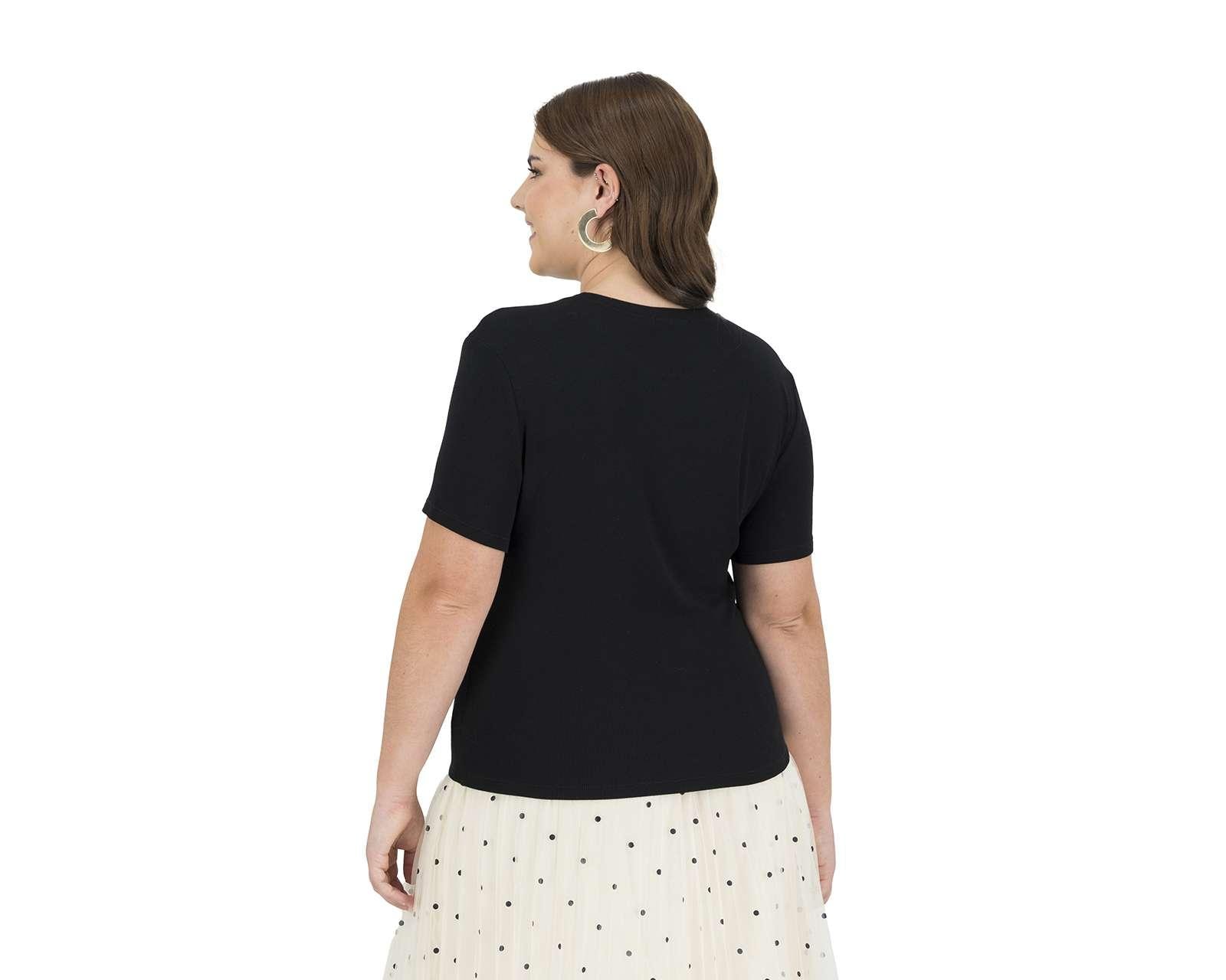 Foto 7 pulgar | Foto 6 | Playera Thinner Manga Corta con Cuello Redondo