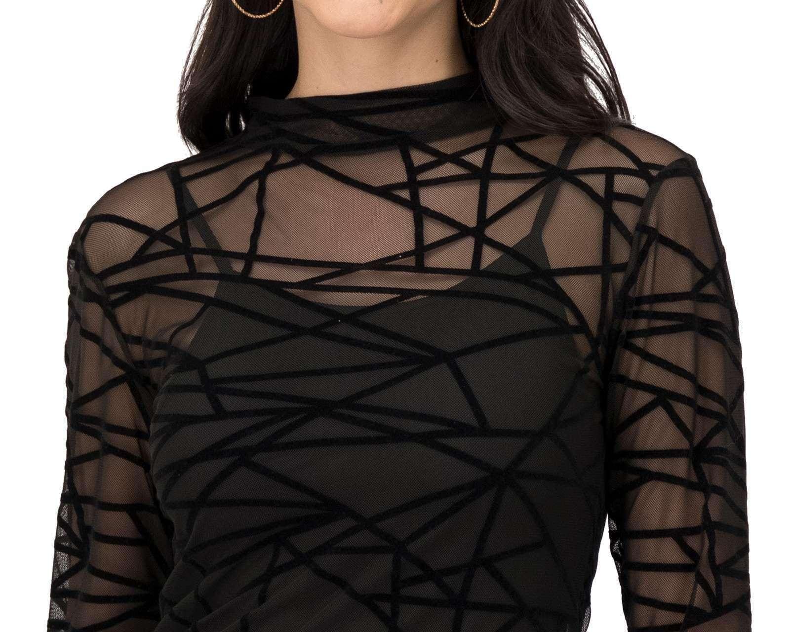 Foto 5 pulgar | Foto 4 | Blusa Jennifer Lopez Manga Larga Cuello Mock