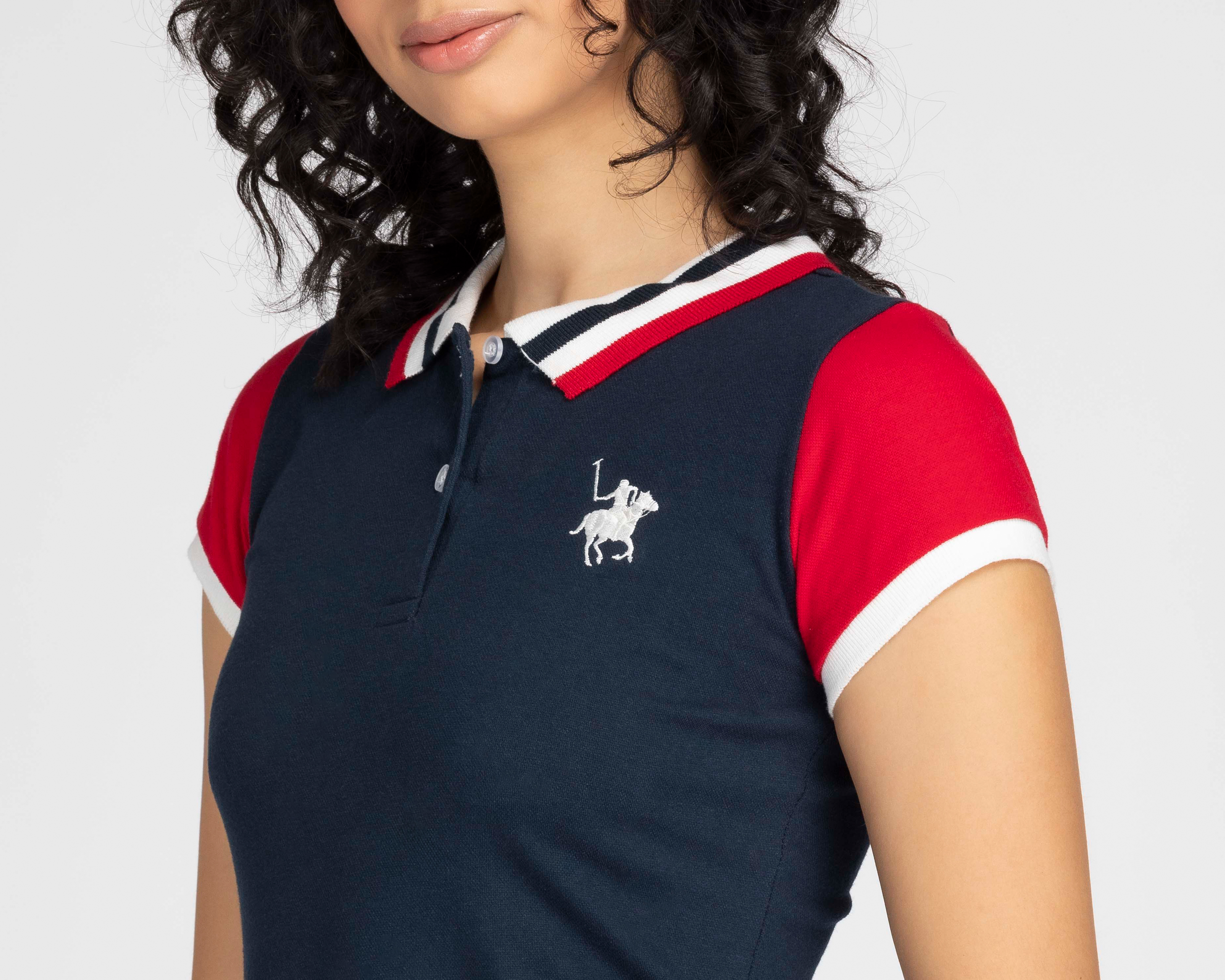 Foto 5 pulgar | Foto 4 | Playera York Team Polo Club Azul Manga Corta