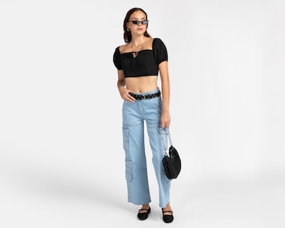 Foto 2 | Foto 2 | Crop Top Negro 18 Forever para Mujer