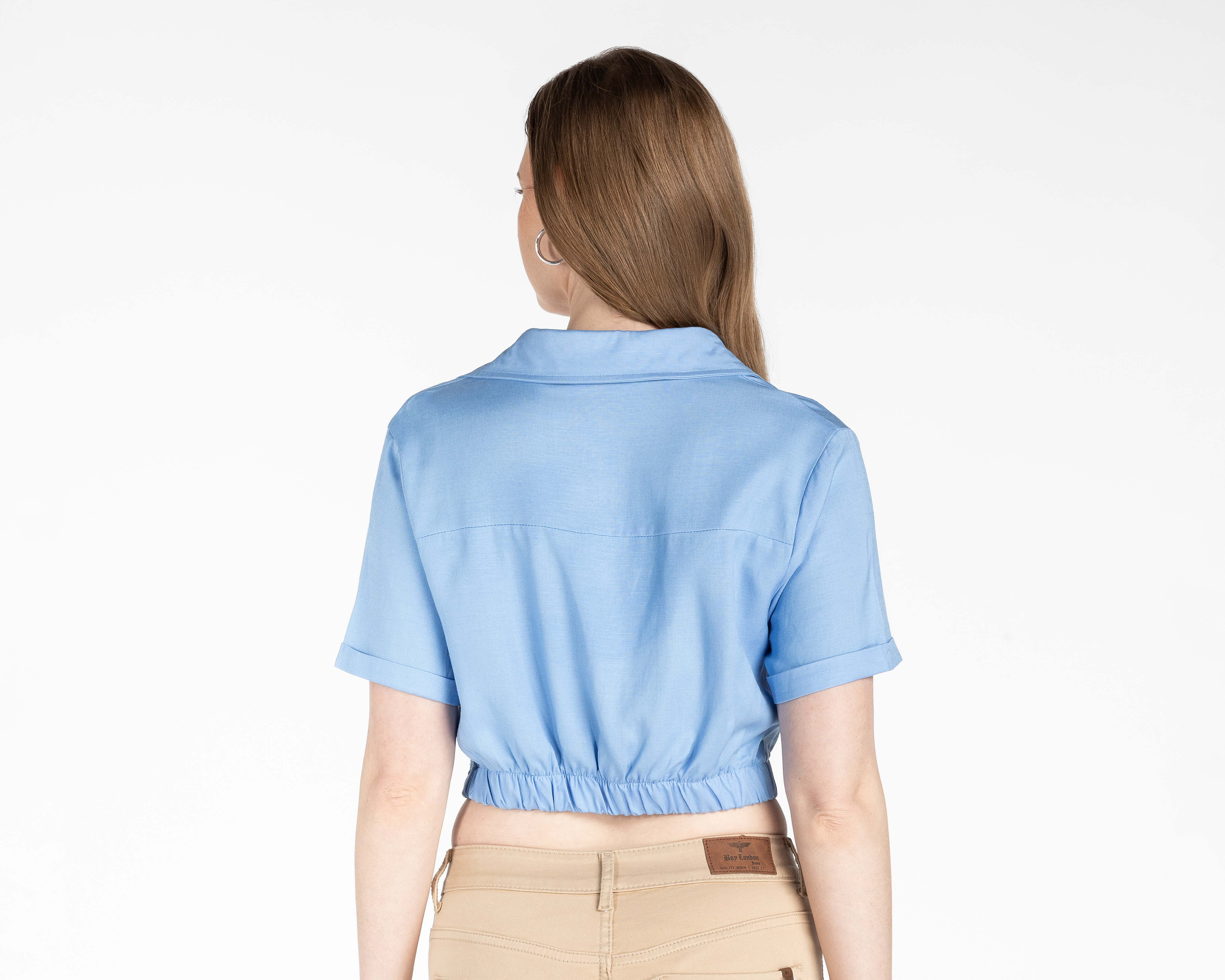 Foto 4 pulgar | Foto 3 | Blusa Jennifer Lopez Manga Corta para Mujer