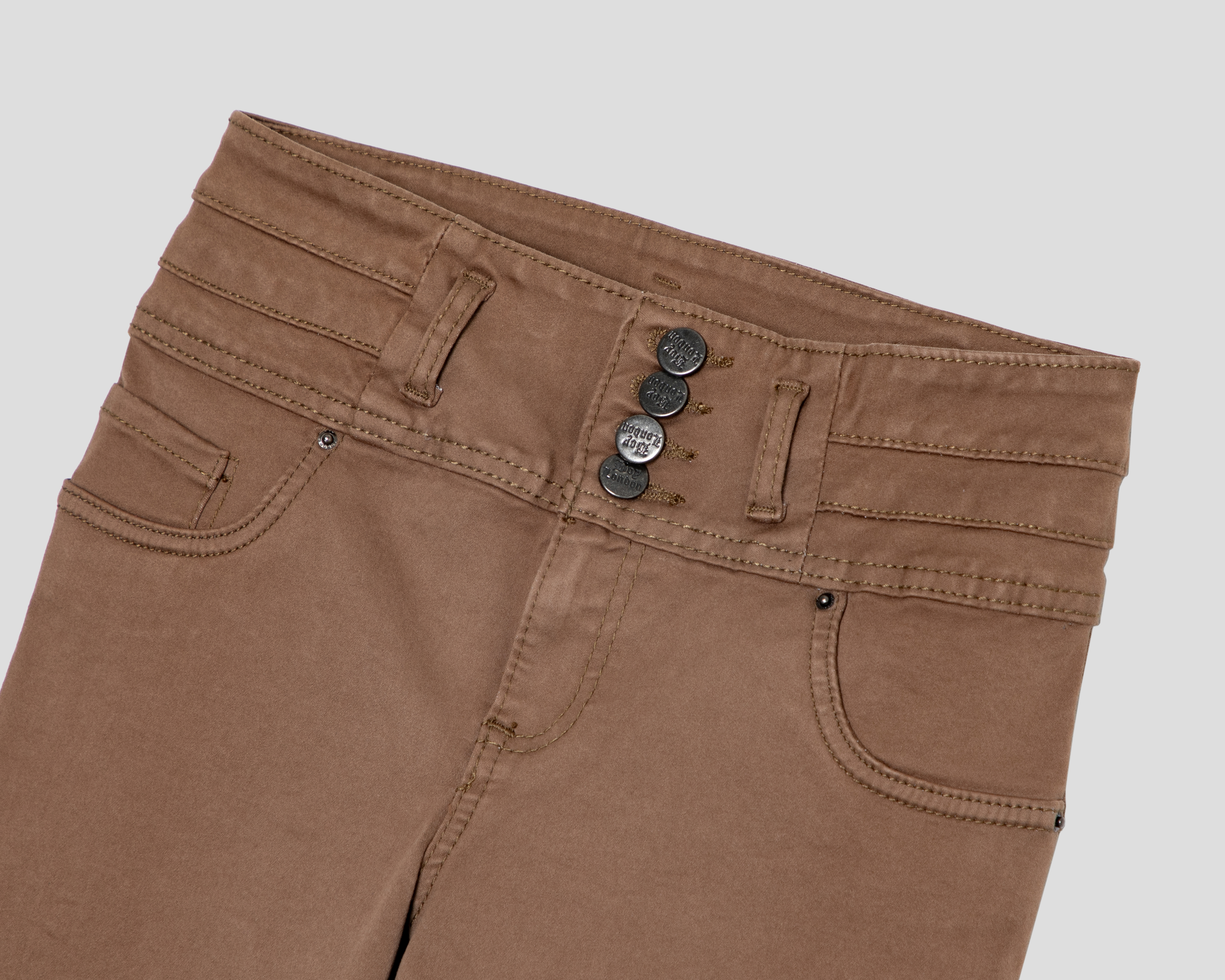 Foto 3 | Foto 3 | Pantalón Skinny Boy London BoyJG-71 Café para Mujer