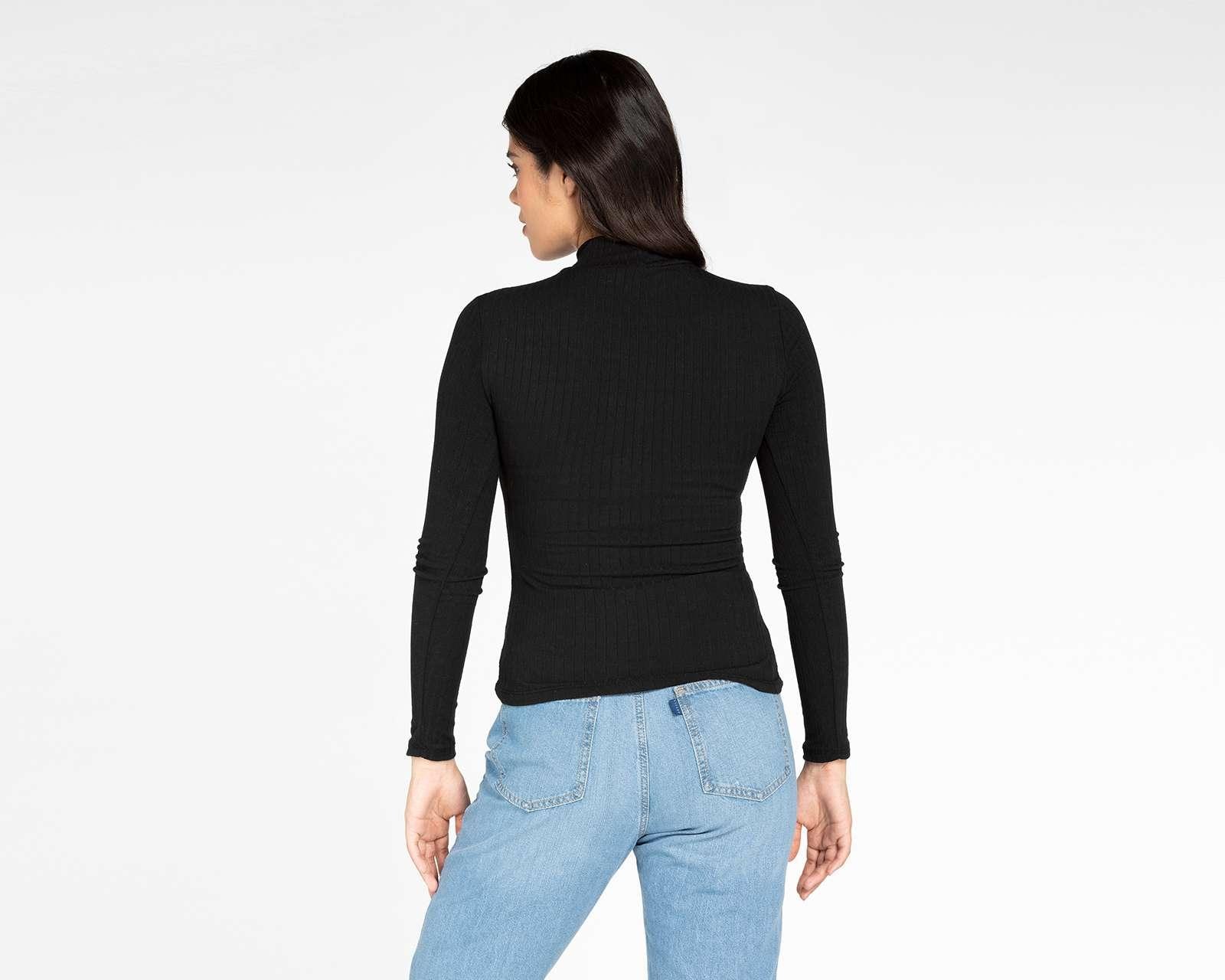 Foto 4 pulgar | Foto 3 | Playera Refill Negra Manga Larga