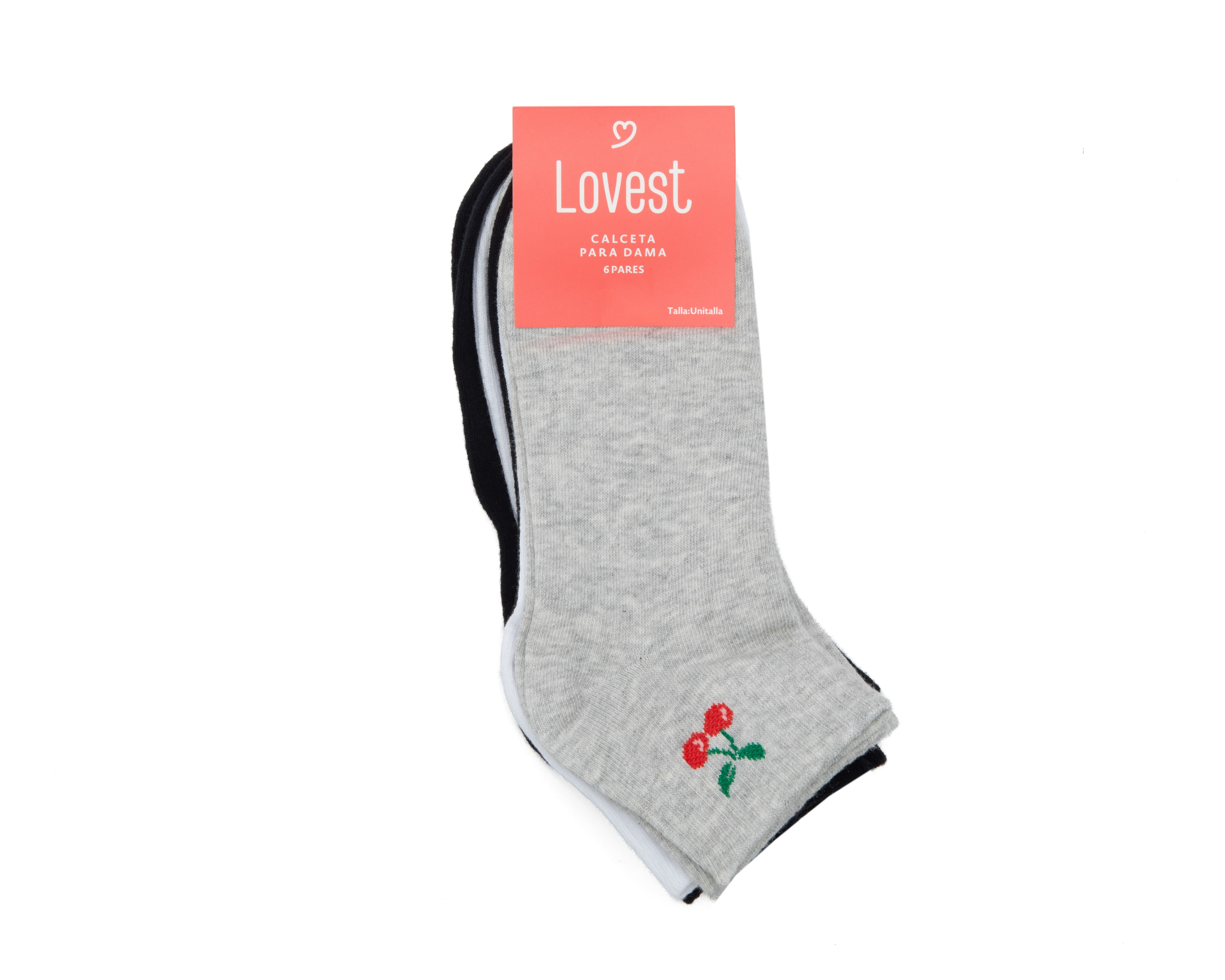 Foto 4 pulgar | Foto 3 | Calcetas Lovest para Mujer 6 Pares