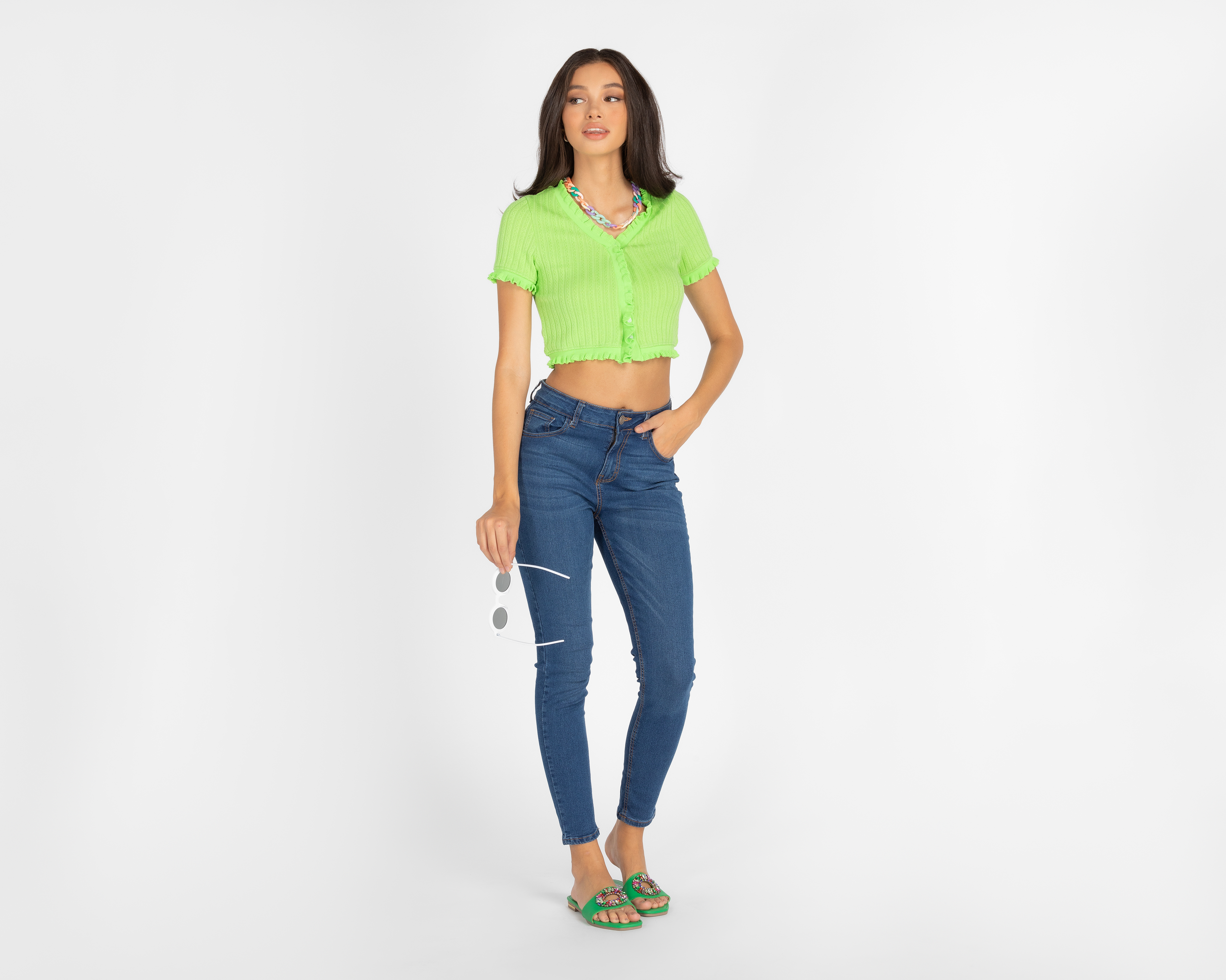 Foto 3 pulgar | Foto 2 | Jeans Skinny Lucky Star para Mujer