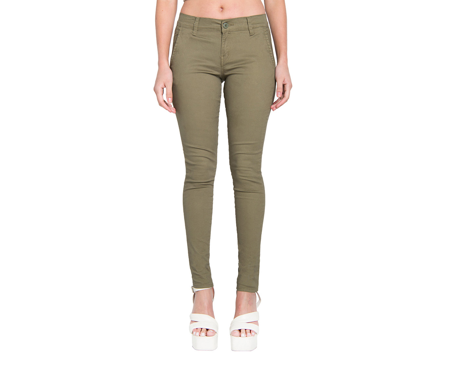 Pantalón de Gabardina Oggi Verde para Mujer