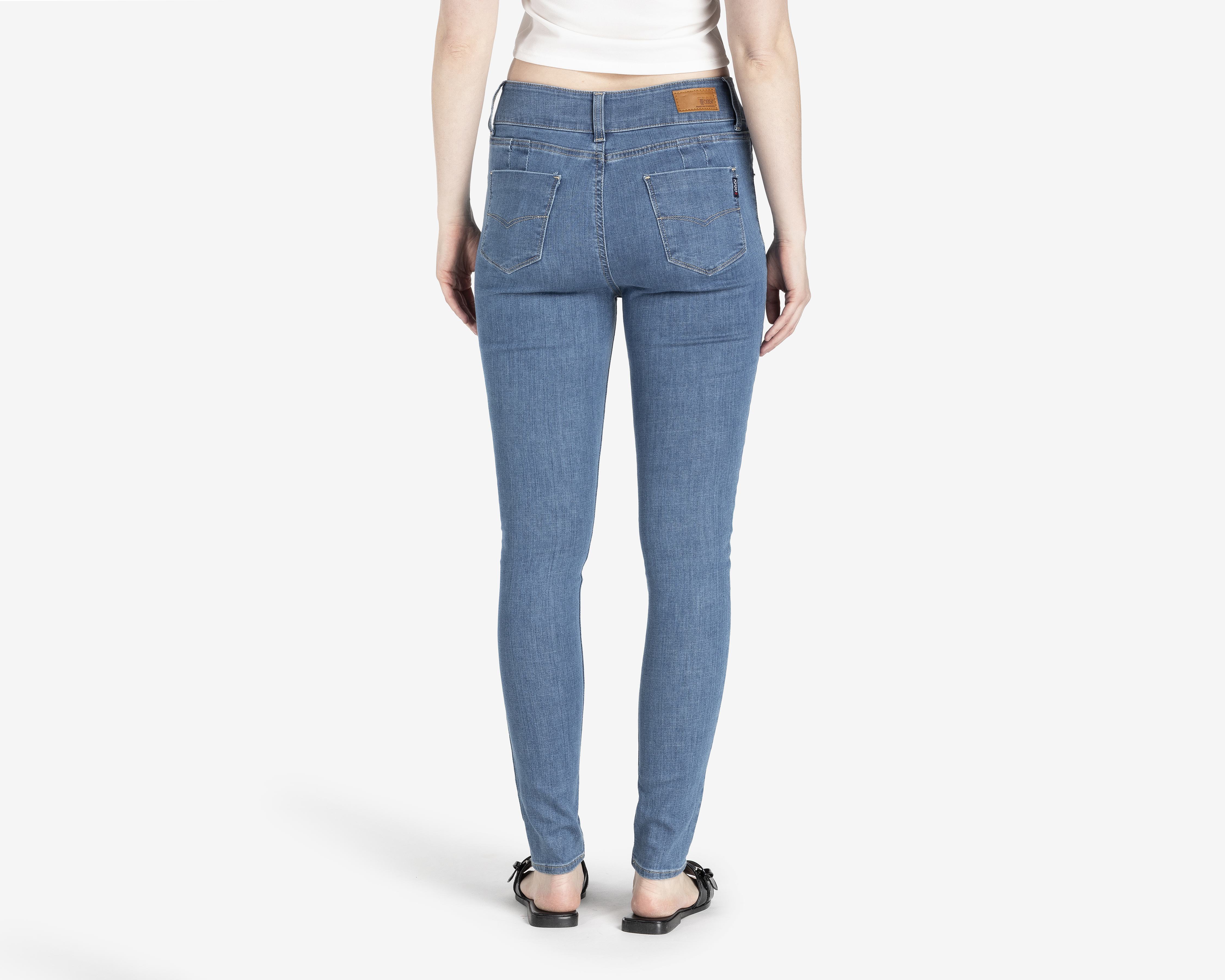 Foto 4 pulgar | Foto 3 | Jeans Super Skinny Oggi Katia Honey para Mujer