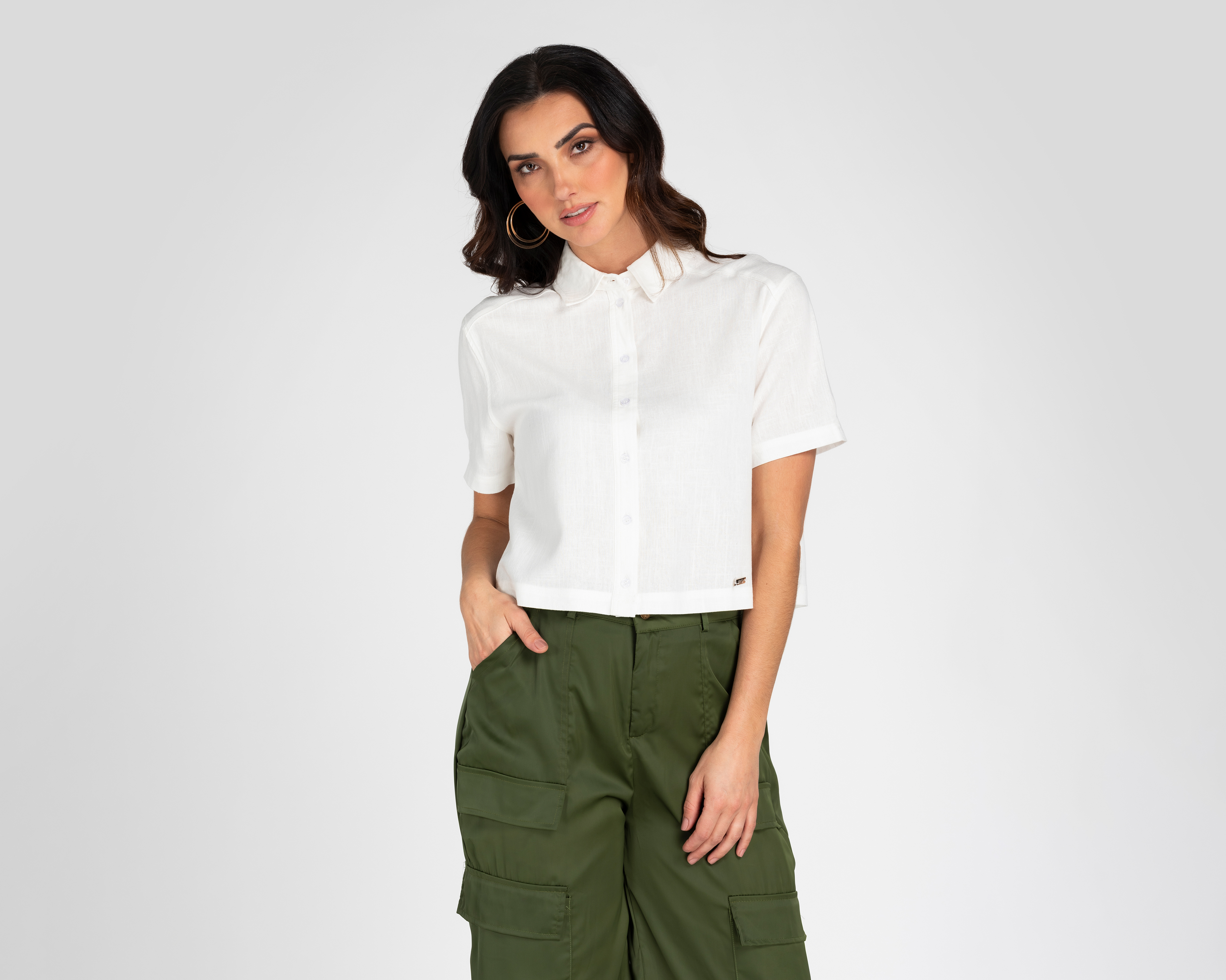 Blusa Jennifer Lopez Manga Corta para Mujer