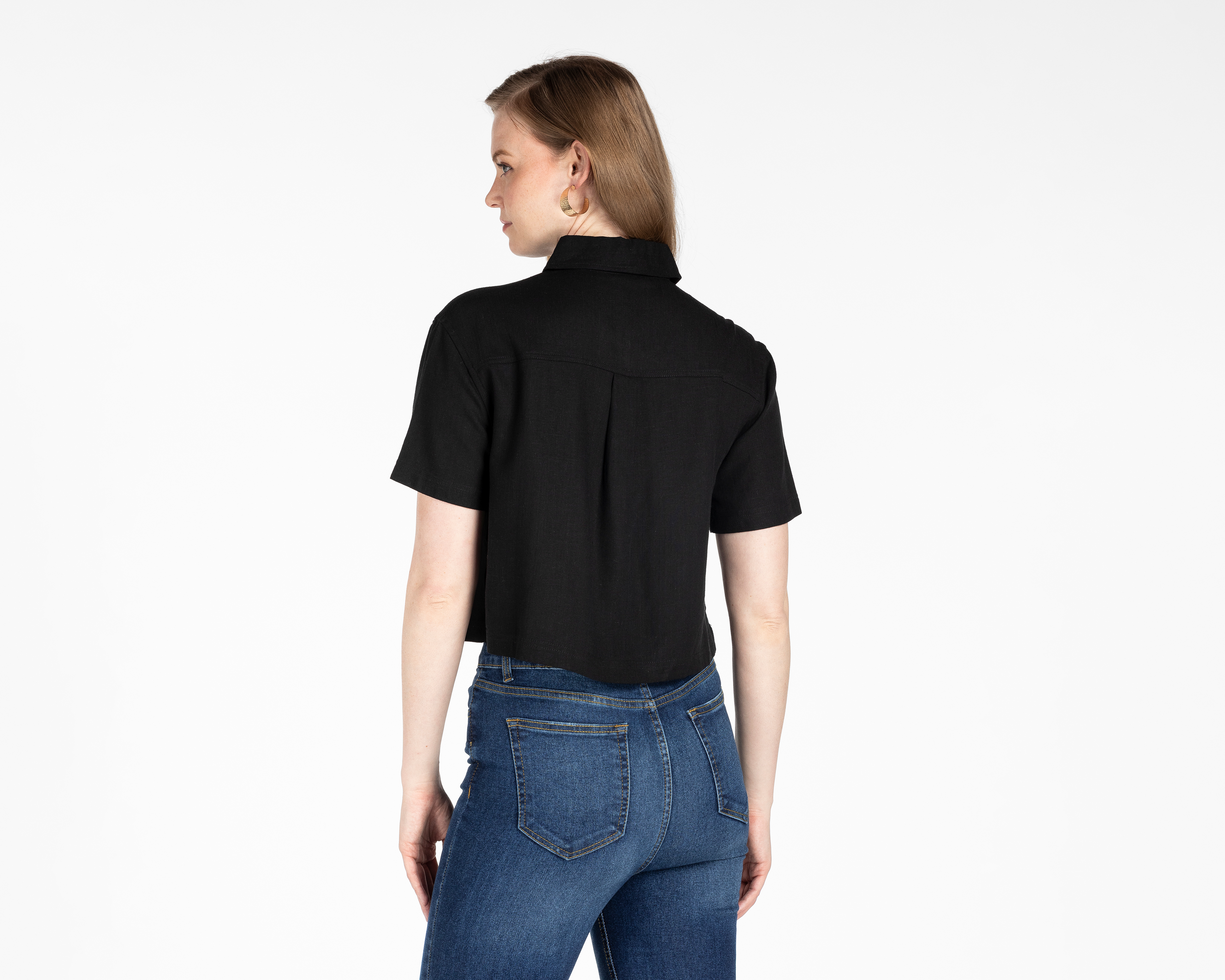 Foto 4 pulgar | Foto 3 | Blusa Negra Jennifer Lopez para Mujer
