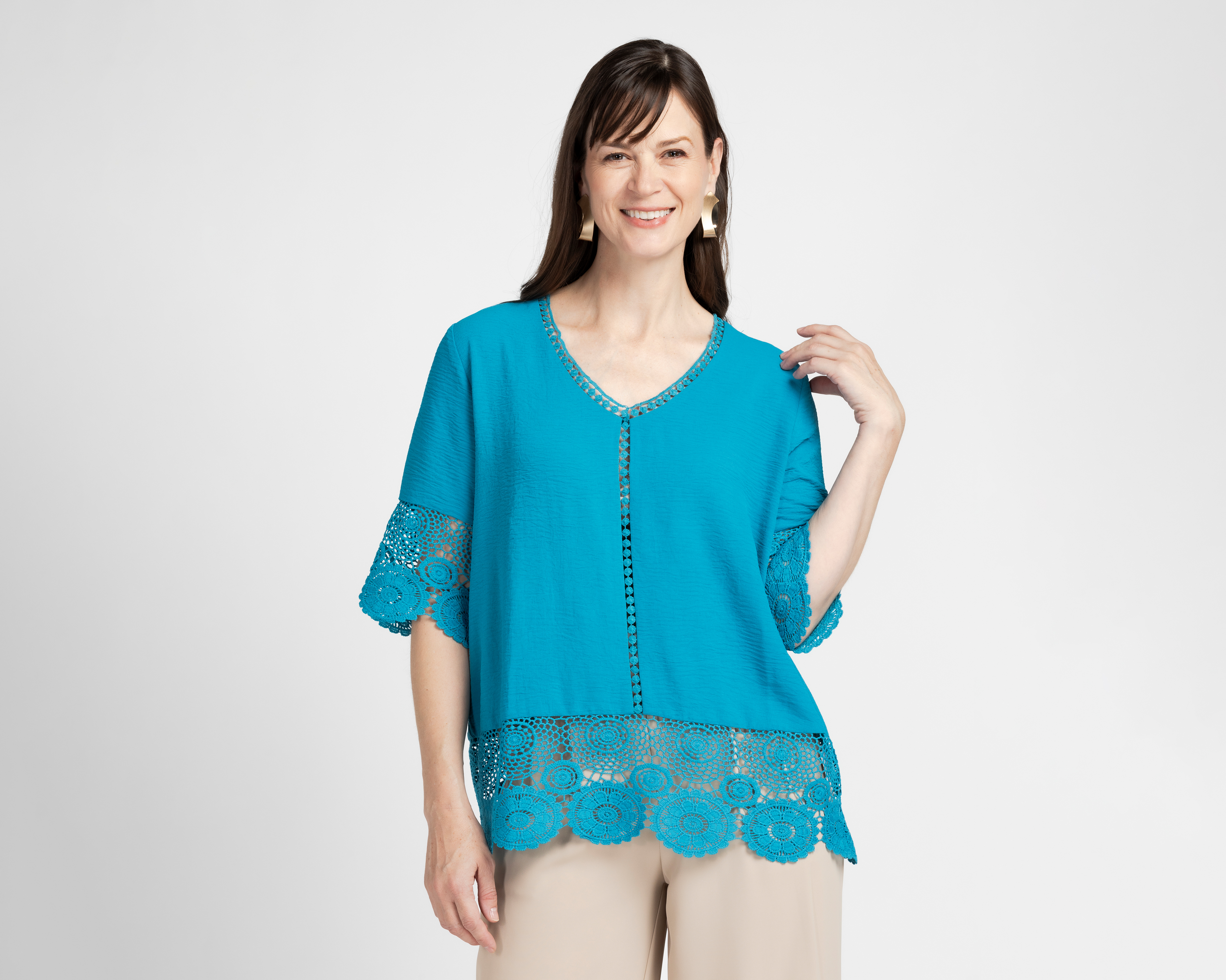 Blusa Manga Corta Lady Sun para Mujer