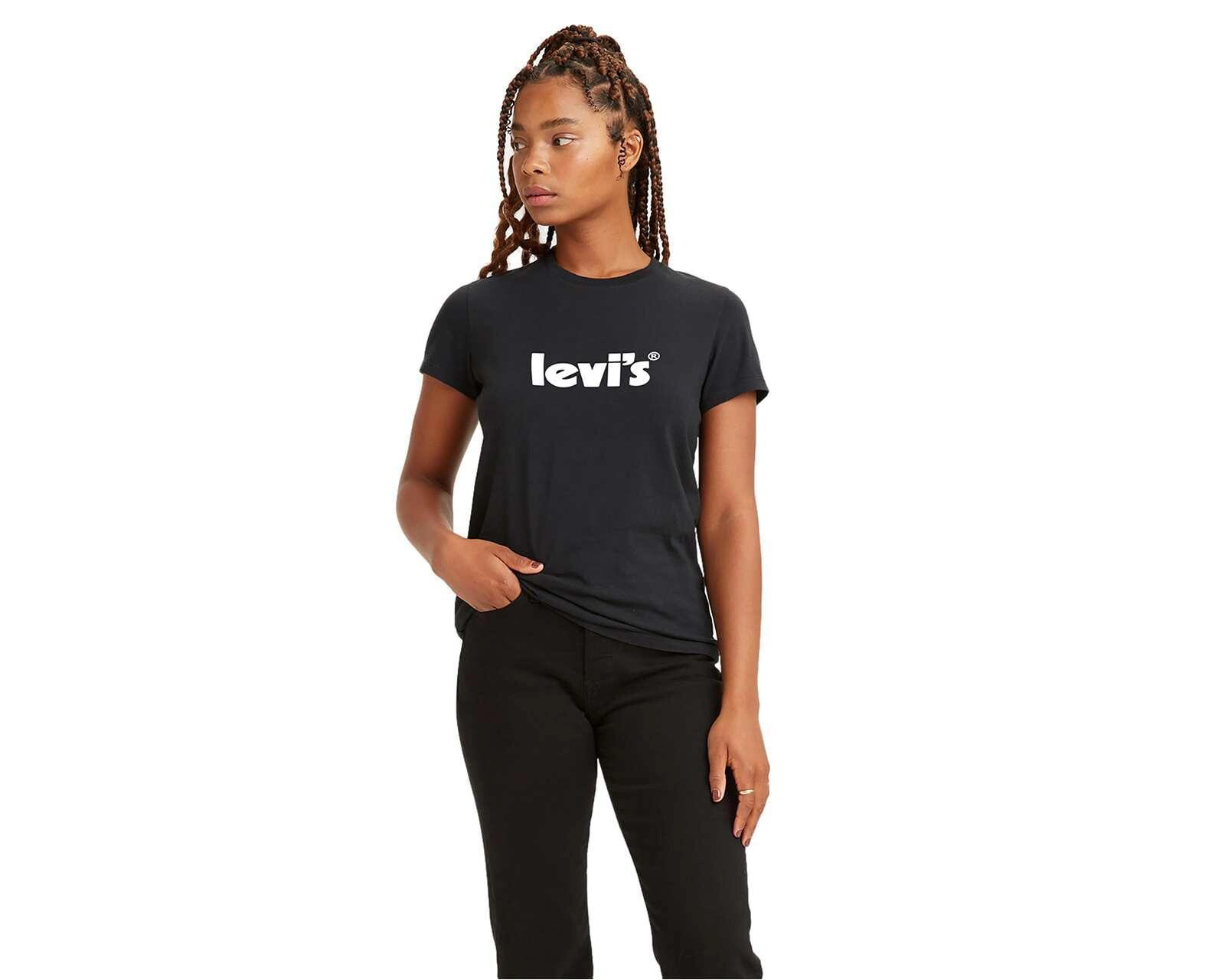 Playera Levi's Negra Estampada